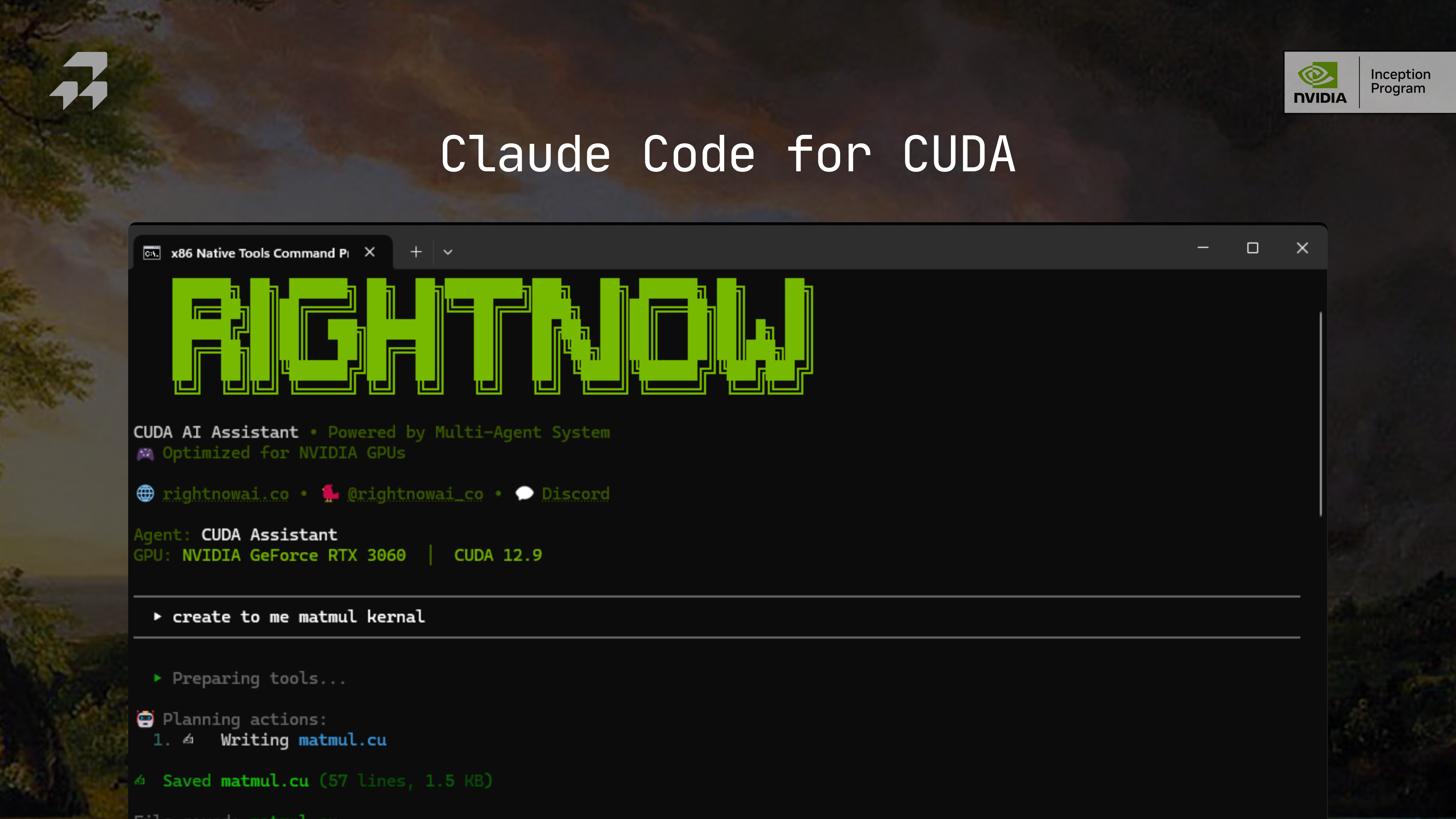 RightNow CLI screenshot 1