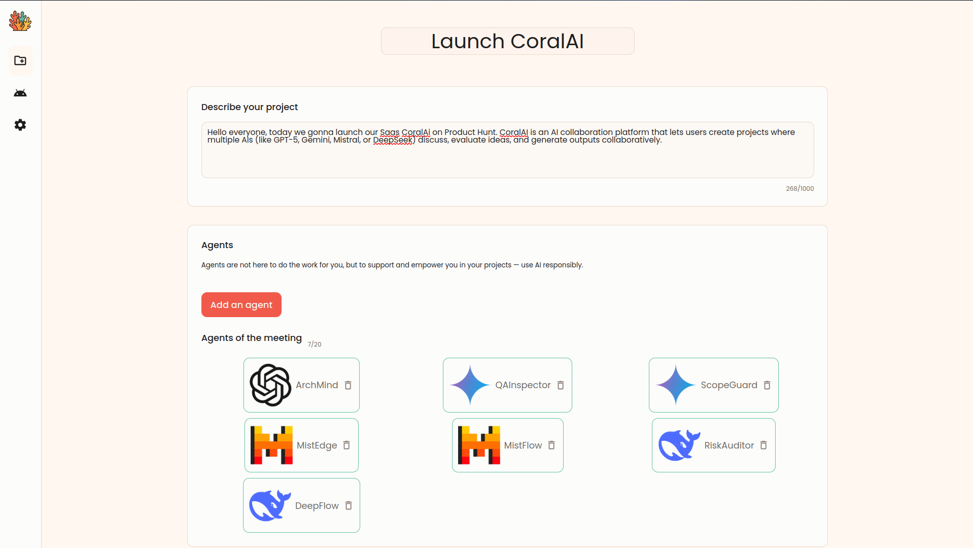CoralAI screenshot 2