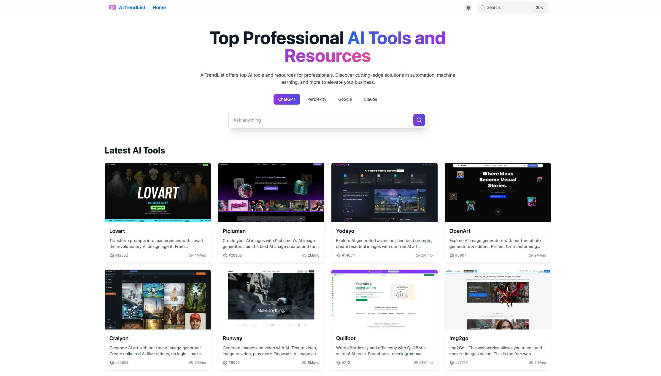 AITrendList screenshot 1