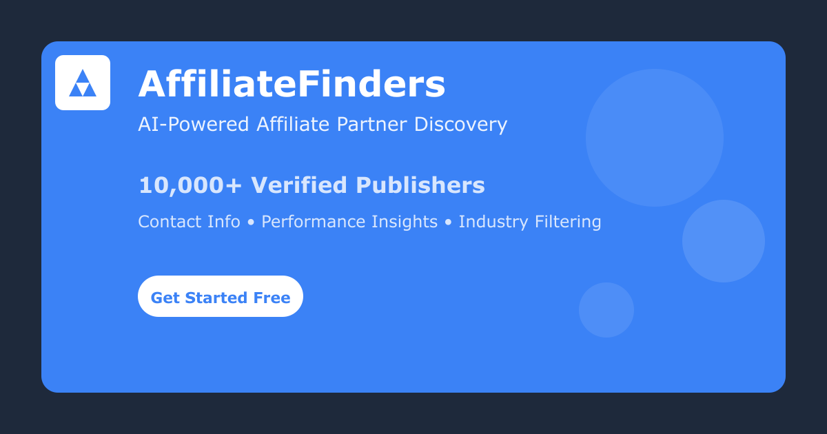 AffiliateFinders screenshot 1