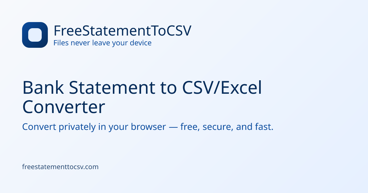 FreeStatementToCSV screenshot 2