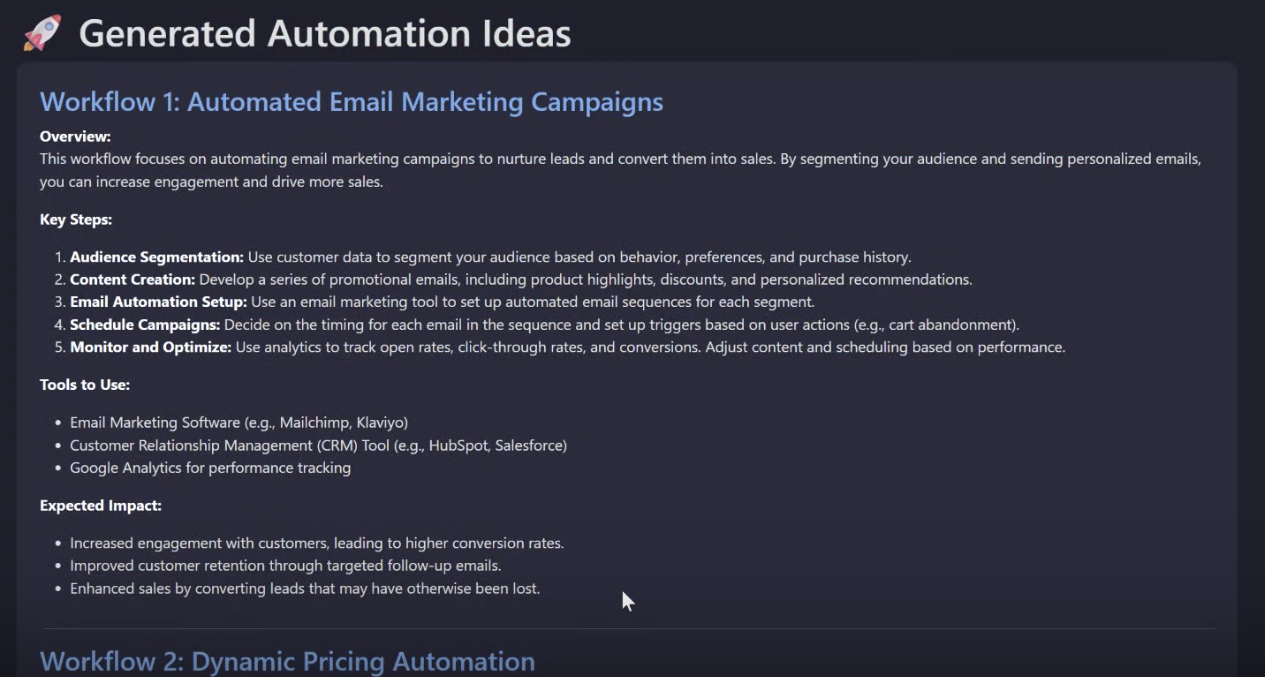 AI-Powered Automation Idea Generator screenshot 4
