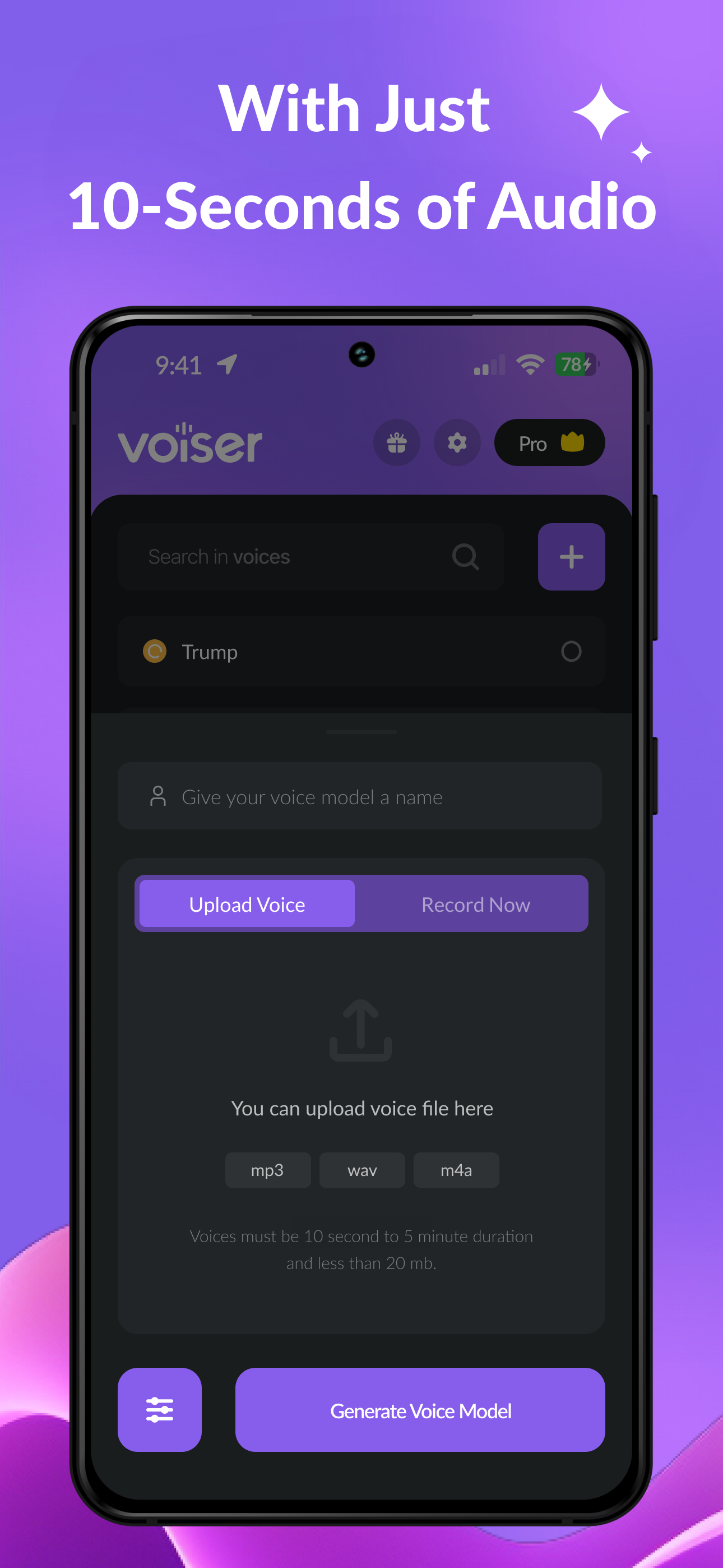 Voiser AI - Voice Cloning screenshot 3