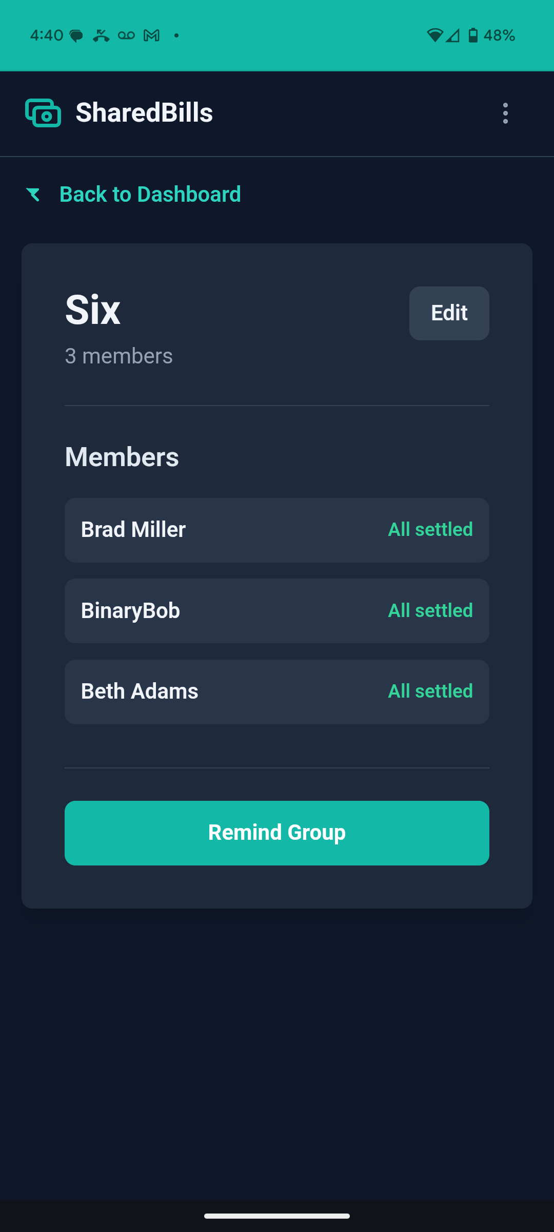 SharedBills screenshot 4