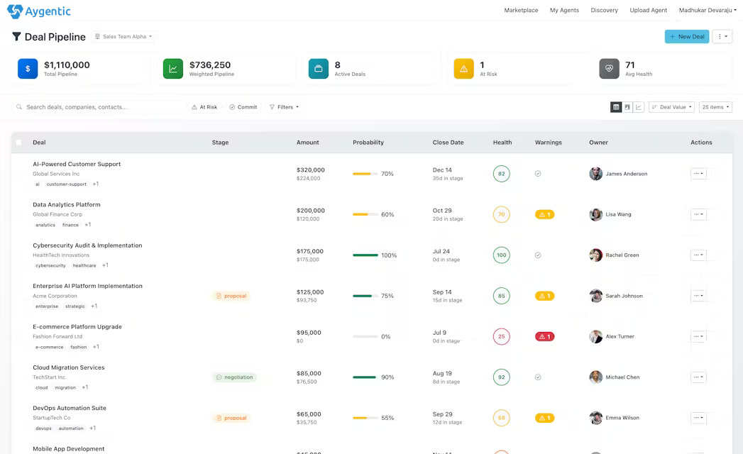 Aygentic AI - CRM screenshot 3