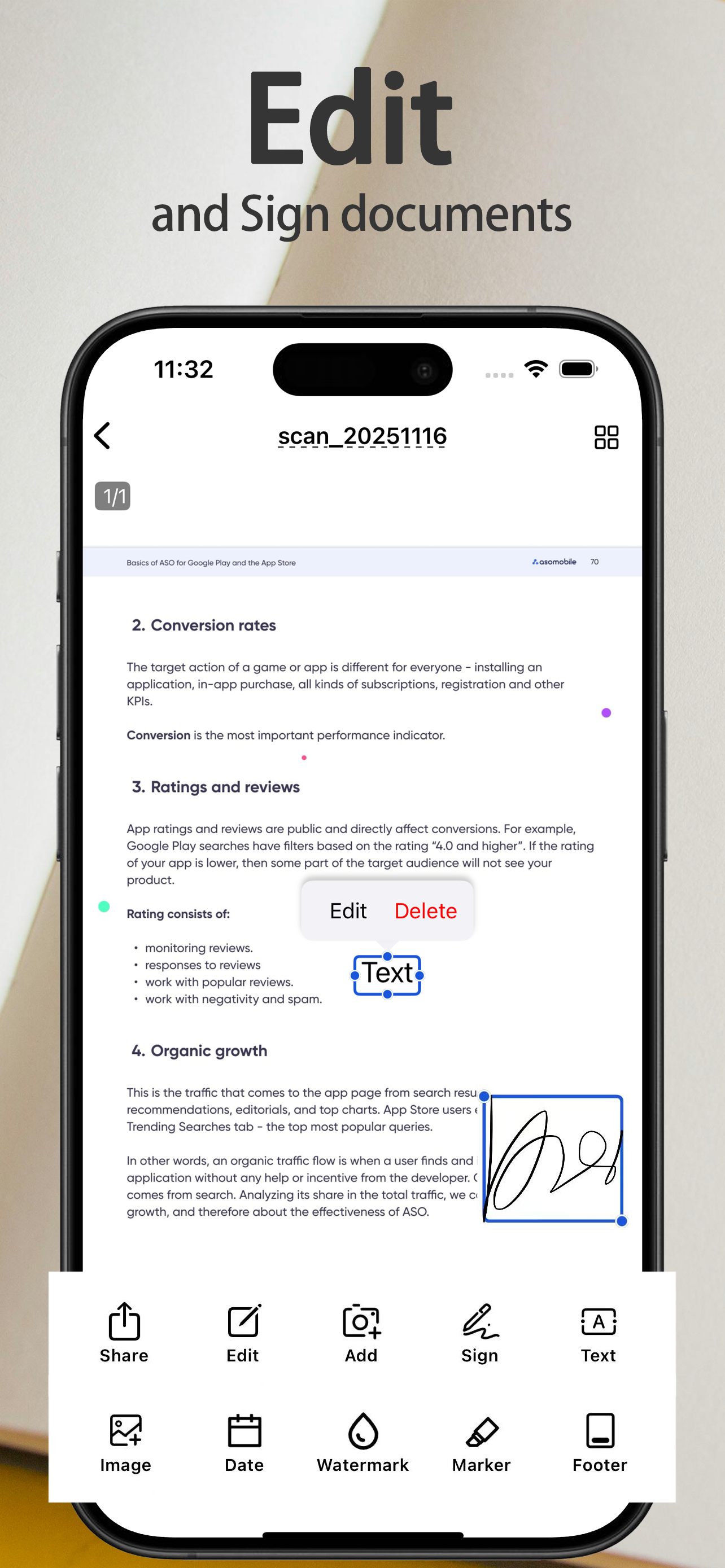 Photo Scanner – Scan, Edit & Manage PDFs screenshot 1