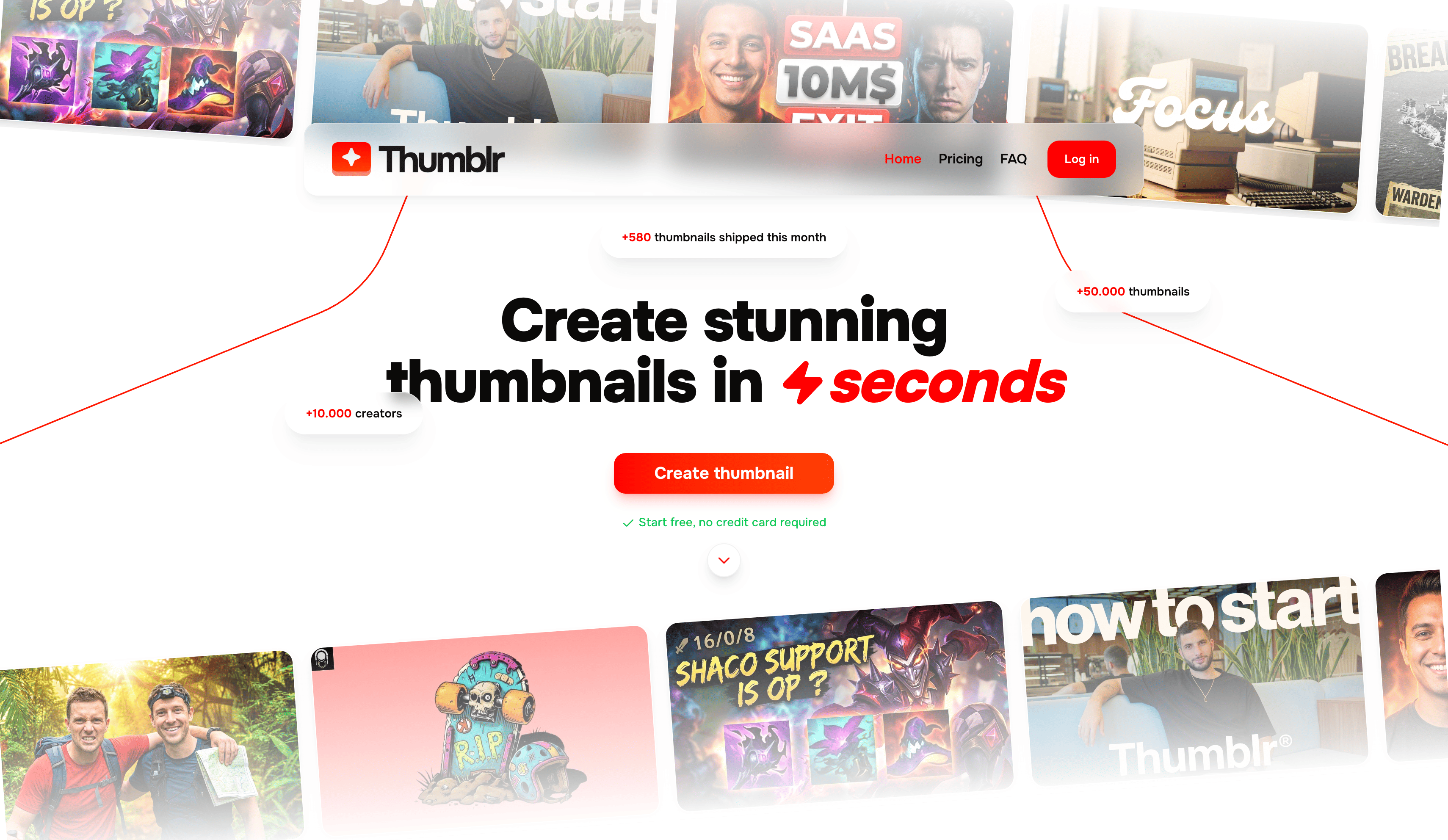 Thumblr - AI Youtube Thumbnail Generator screenshot 1