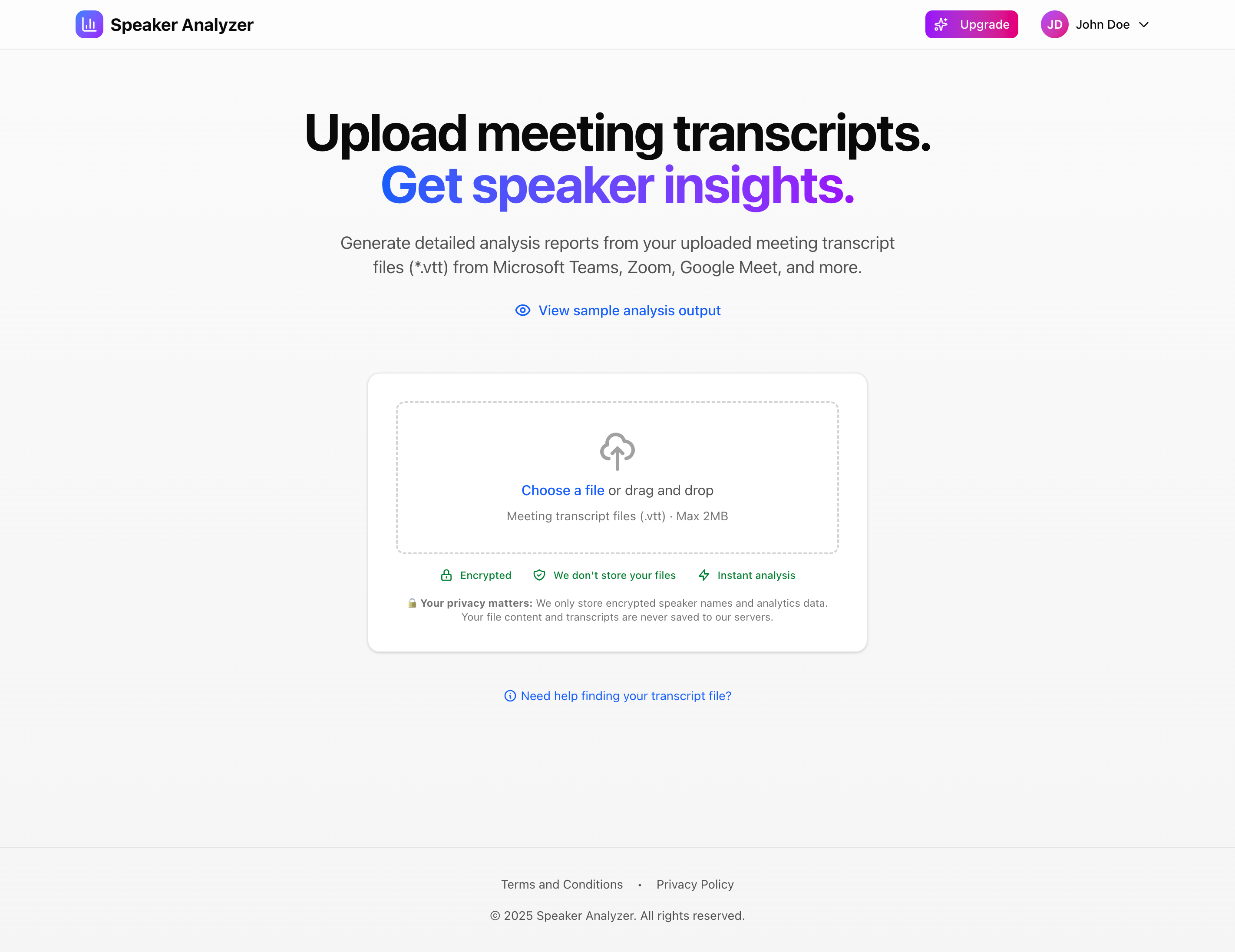 Speaker Analytics screenshot 2