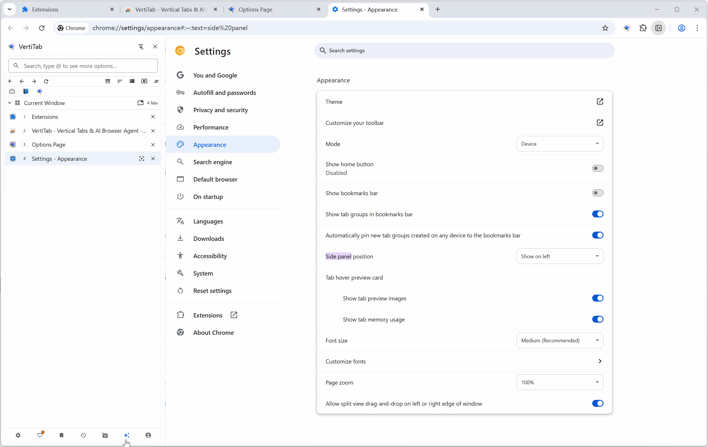 VertiTab 3.4 screenshot 4