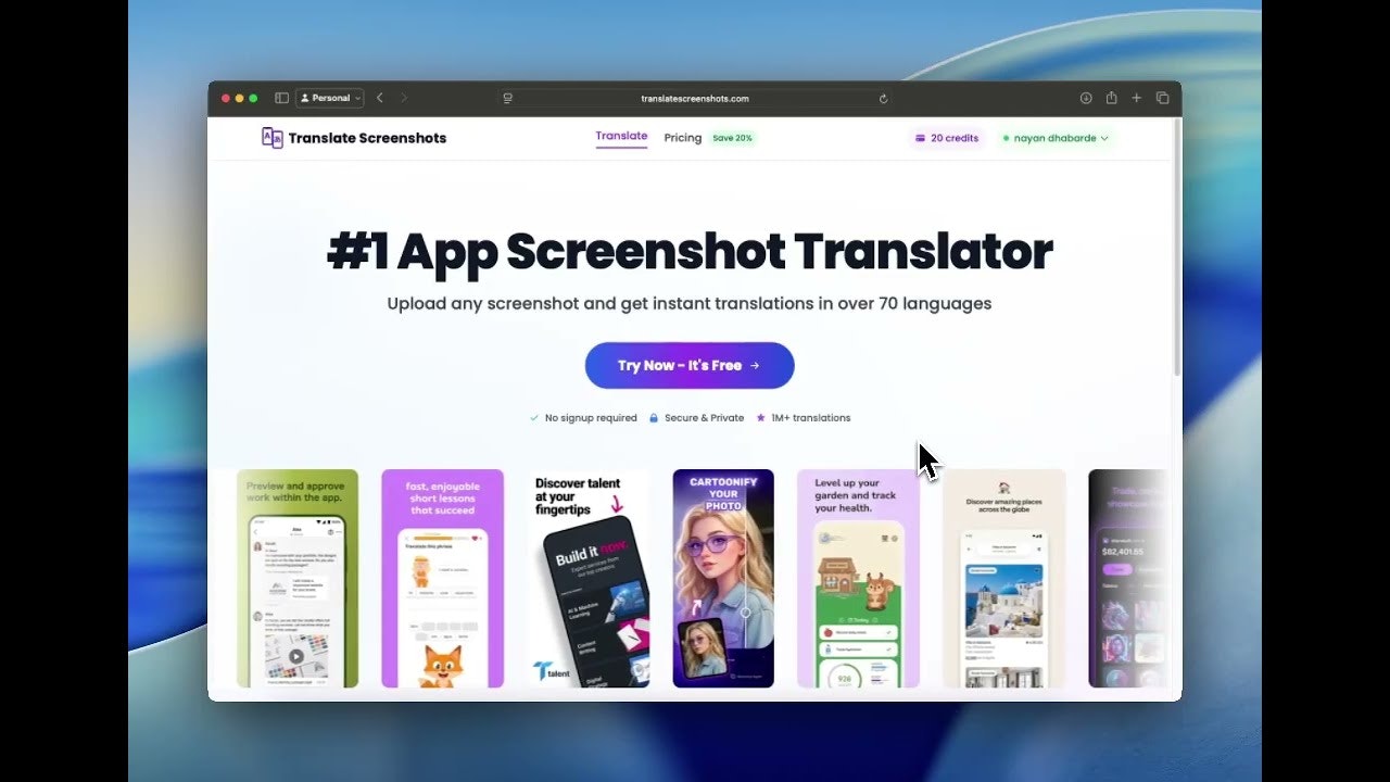 Translate Screenshots screenshot 1