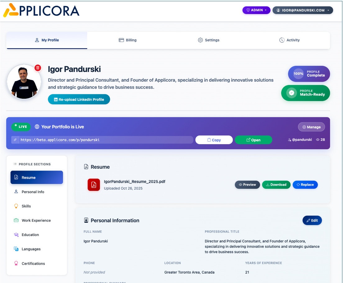 Applicora — Talent Intelligence Platform screenshot 5
