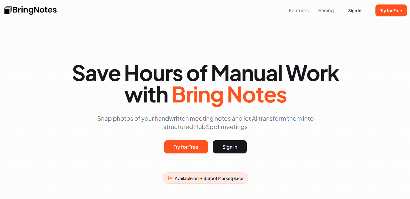 BringNotes screenshot 1