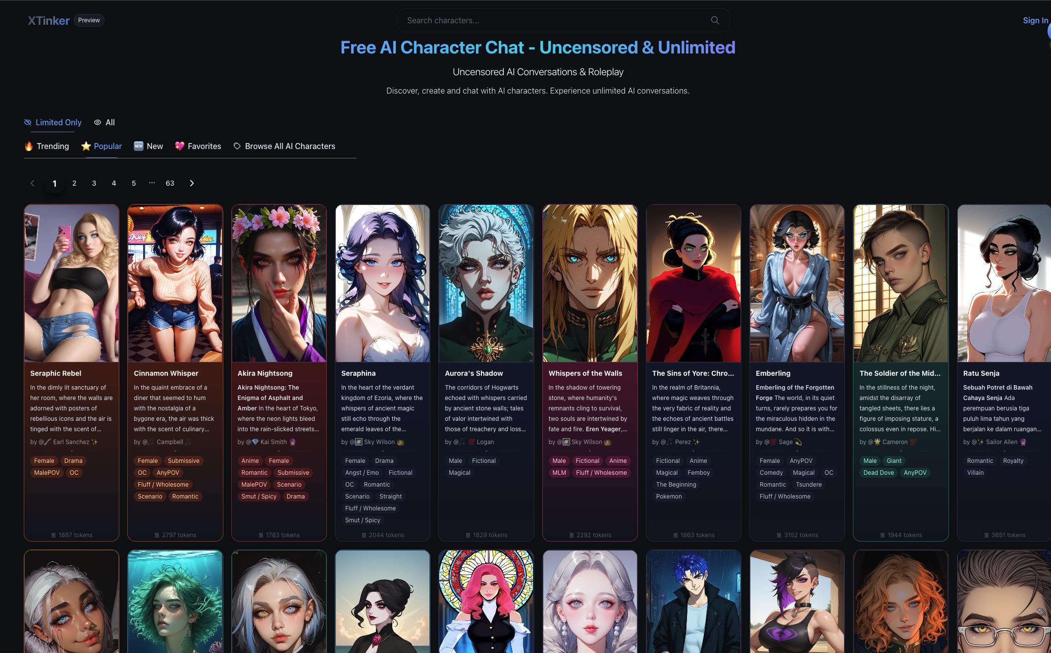 XTinker - Free AI Character Chat screenshot 1