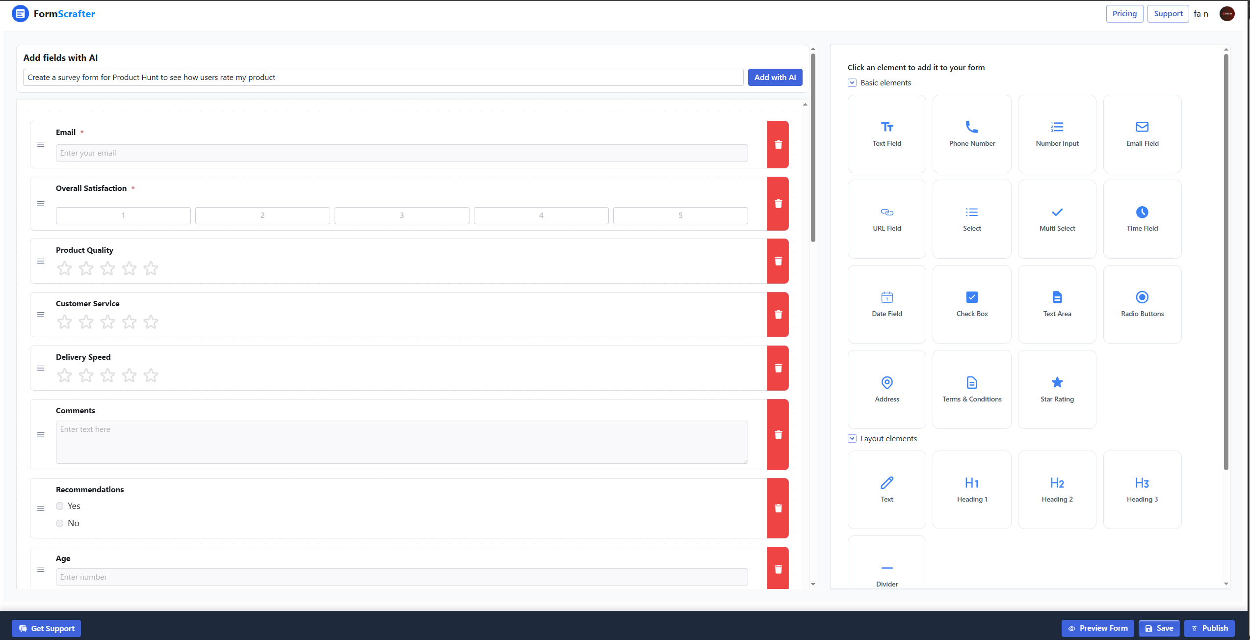 FormScrafter – Free AI Form Builder screenshot 1