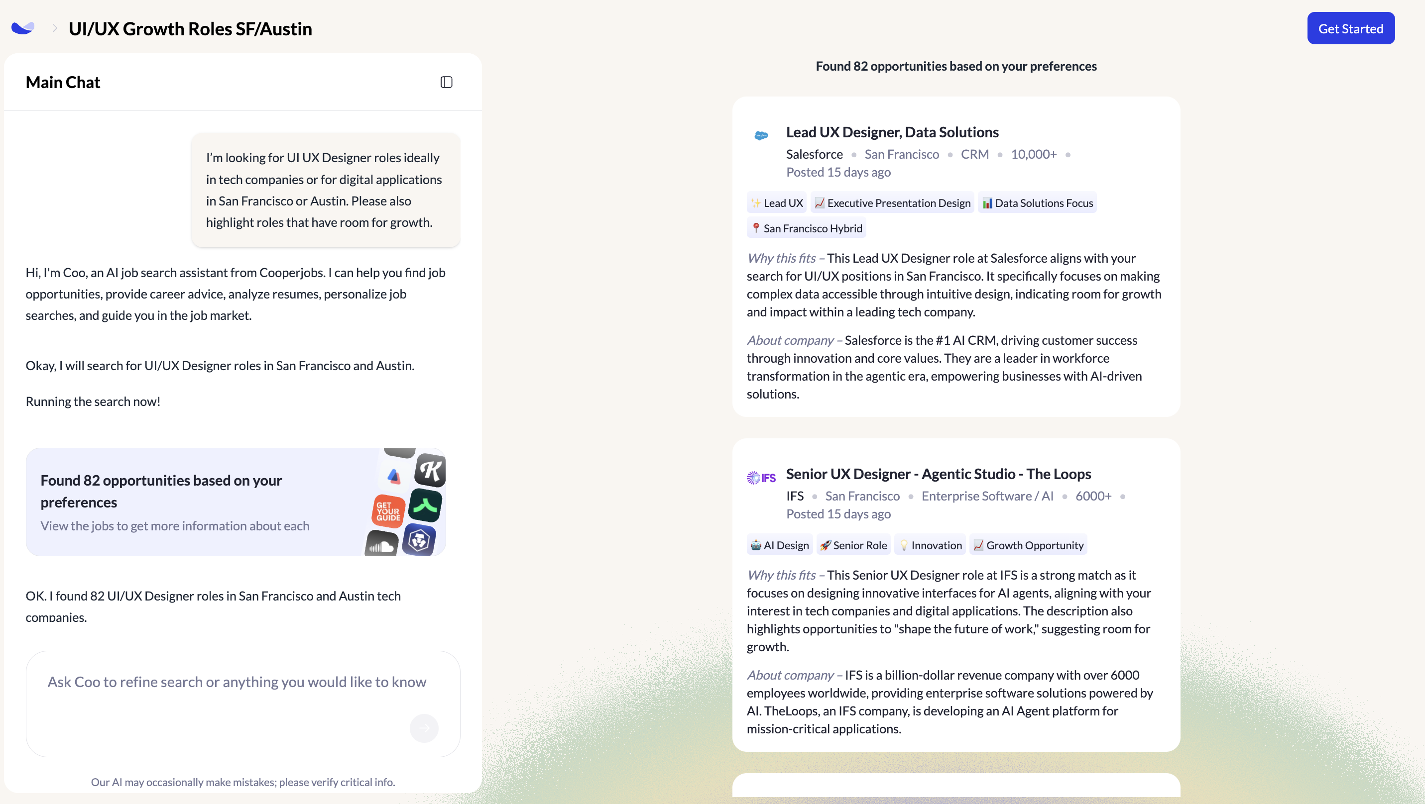CooperJobs.AI screenshot 1