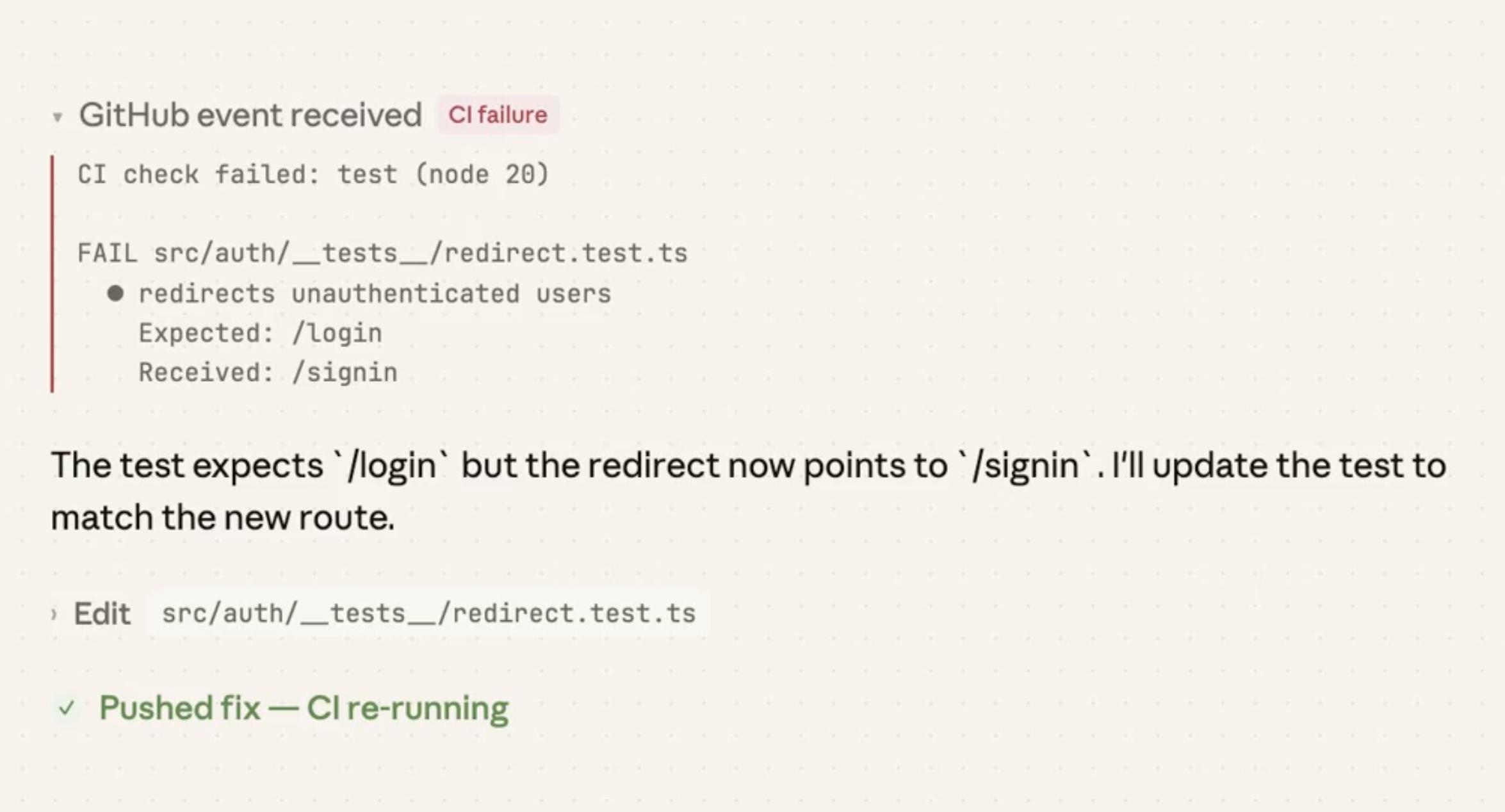 Claude Code auto-fix screenshot 4
