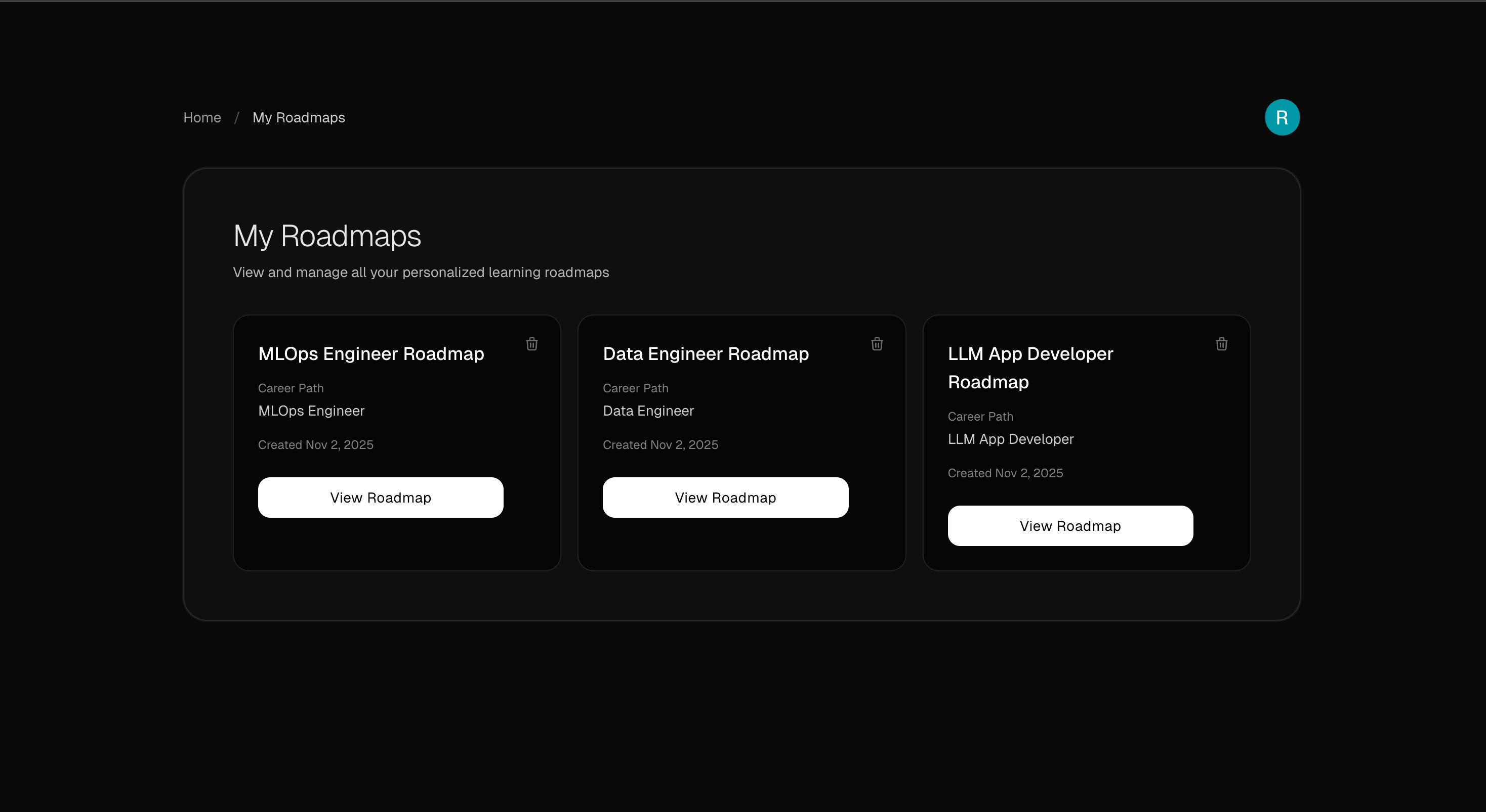 NextRoadmap screenshot 2