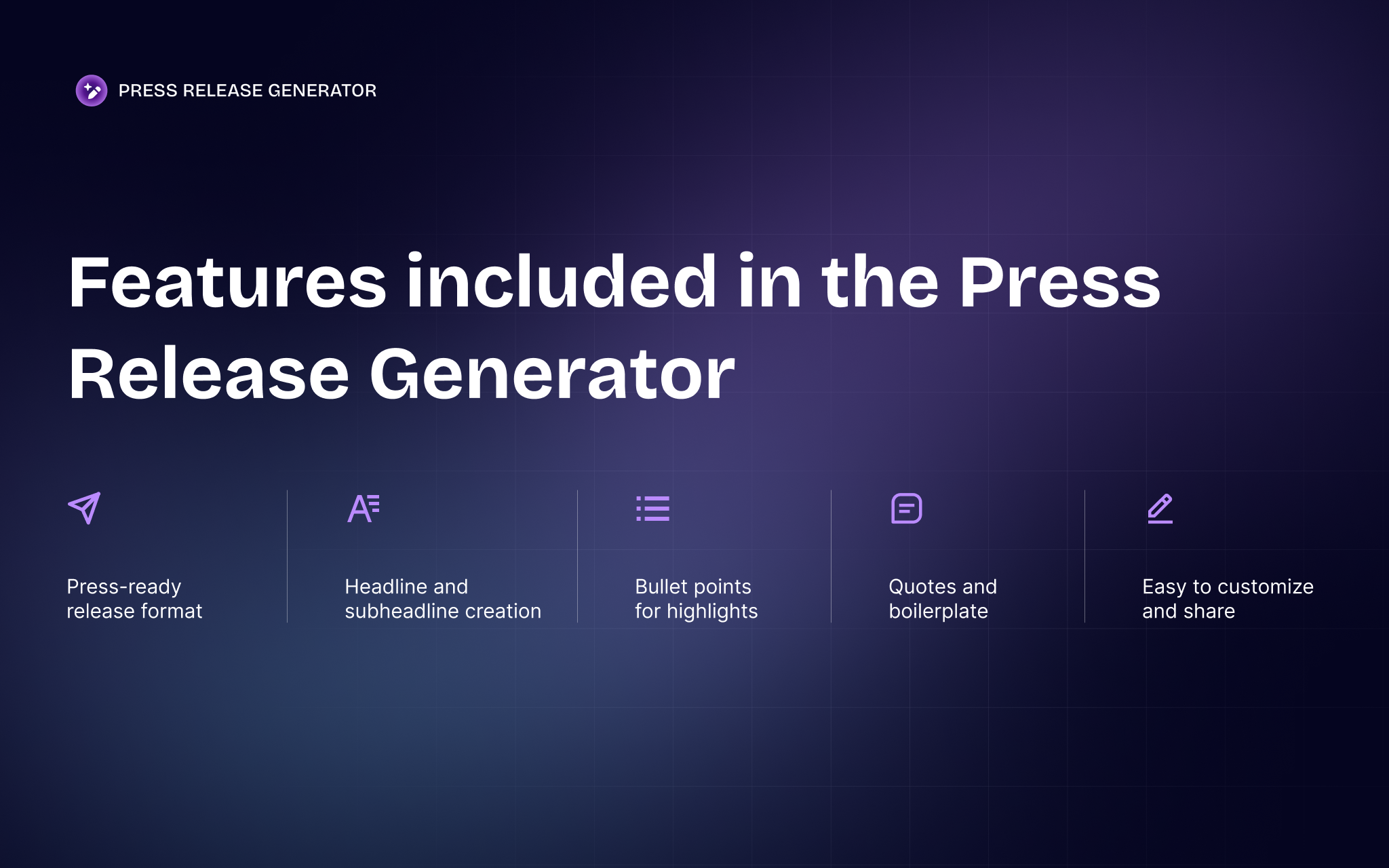 Press Release Generator screenshot 3