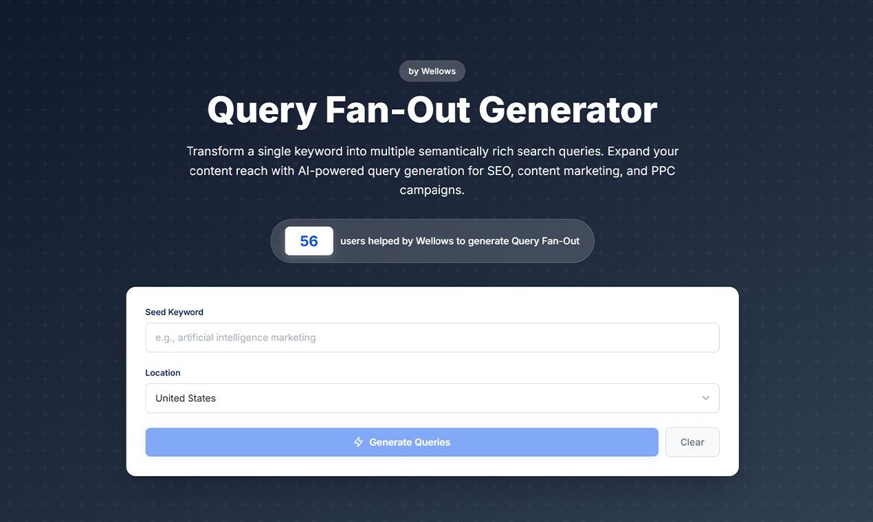 Query Fan-Out Generator by Wellows screenshot 1