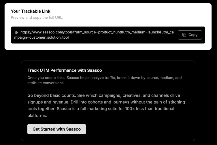 Saasco - UTM Builder screenshot 3