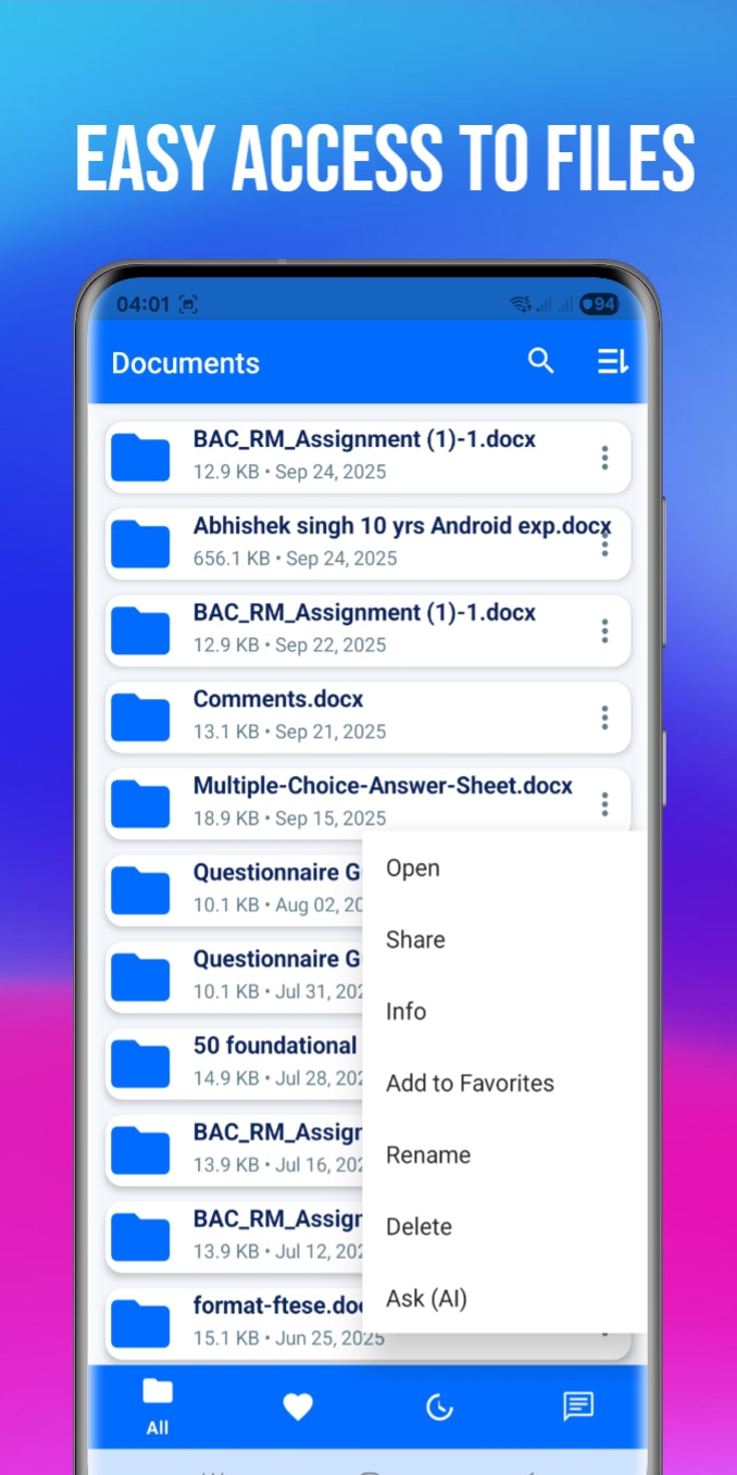 AI Docx Reader Editor App screenshot 1