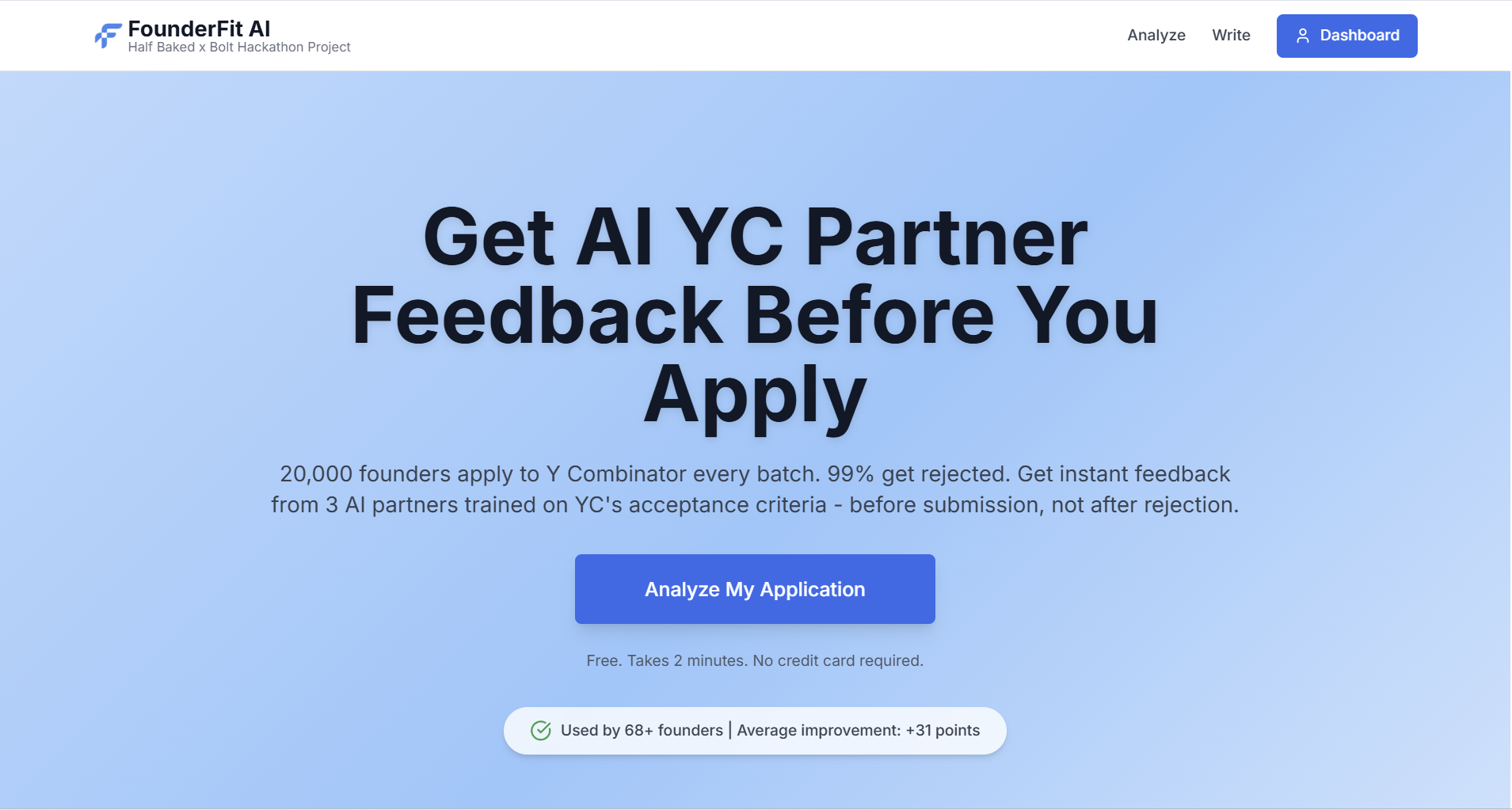 FounderFit AI screenshot 1