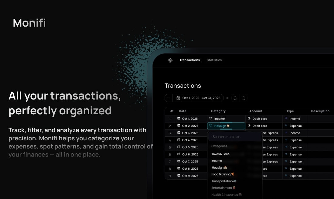 Monifi screenshot 2