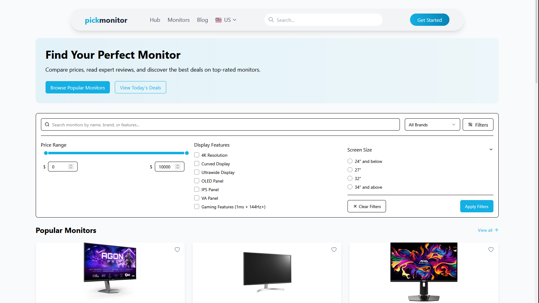 Choose your Monitor with MonitorPicker screenshot 2
