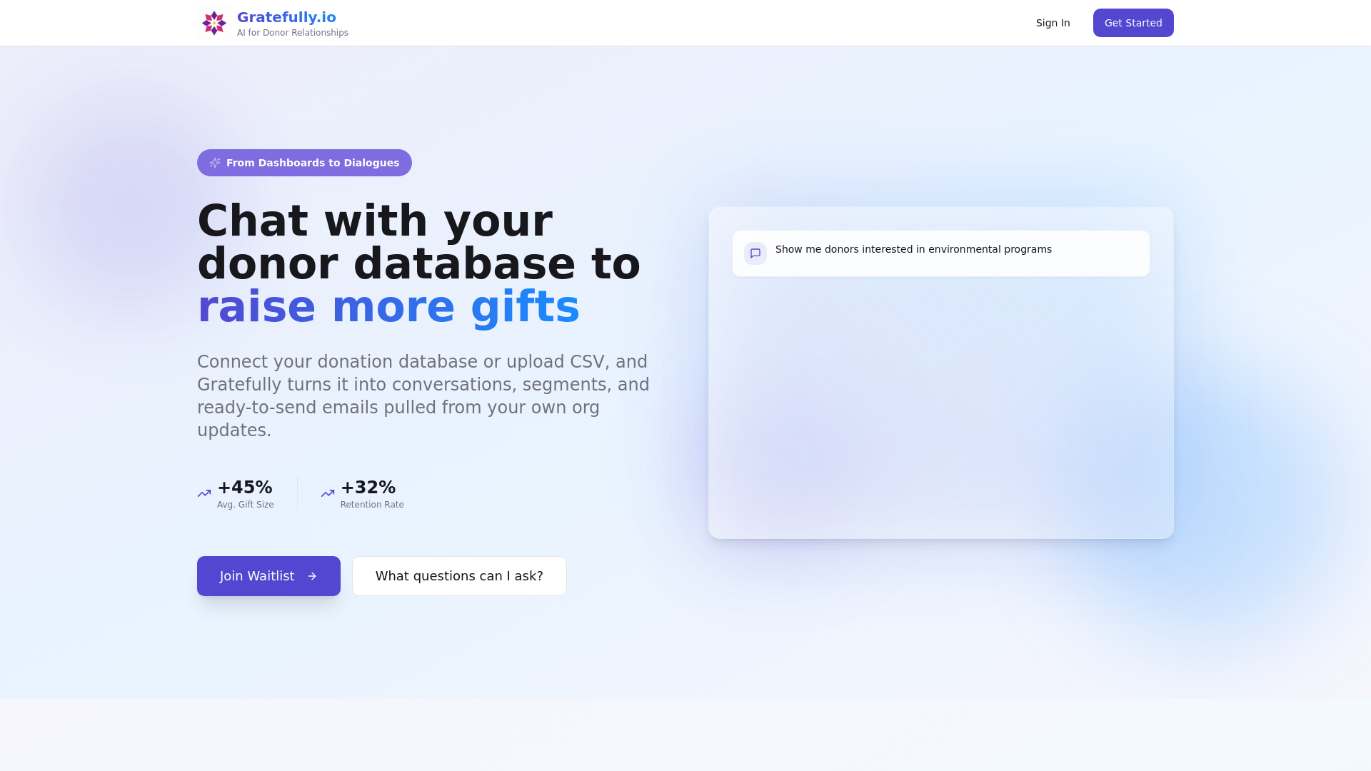 Gratefully.io: AI screenshot 2