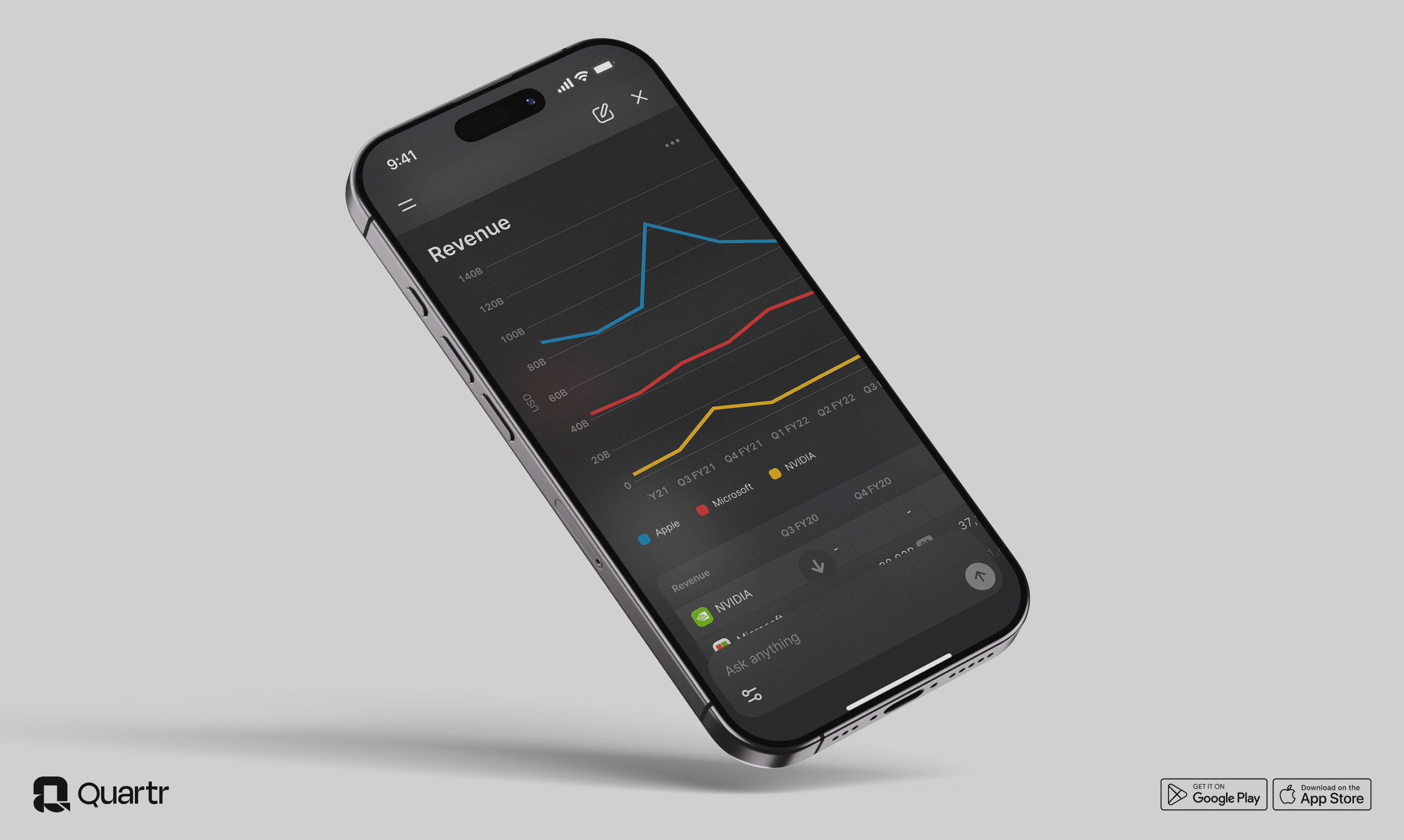 Quartr AI chat screenshot 2