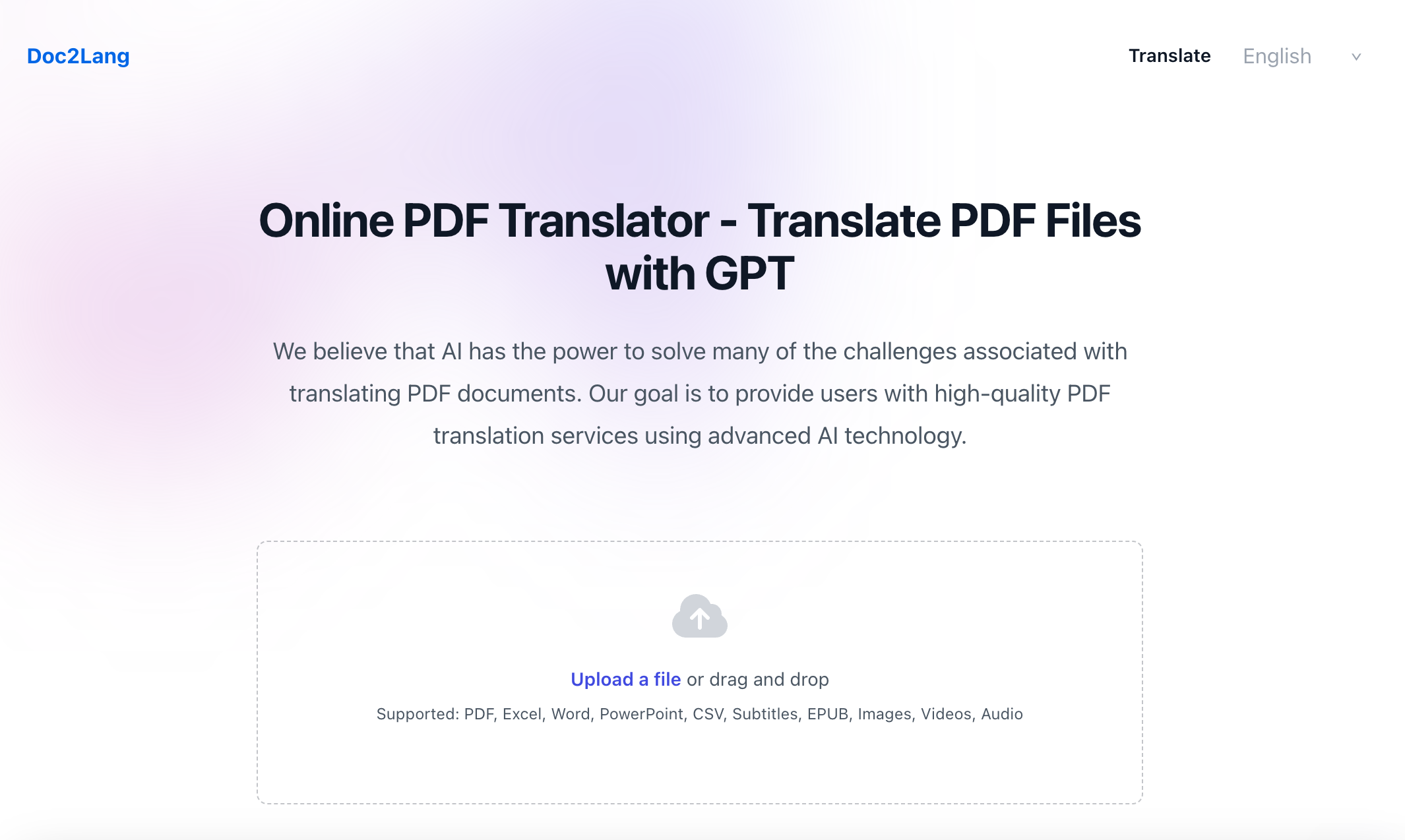Translate pdf files with GPT screenshot 1