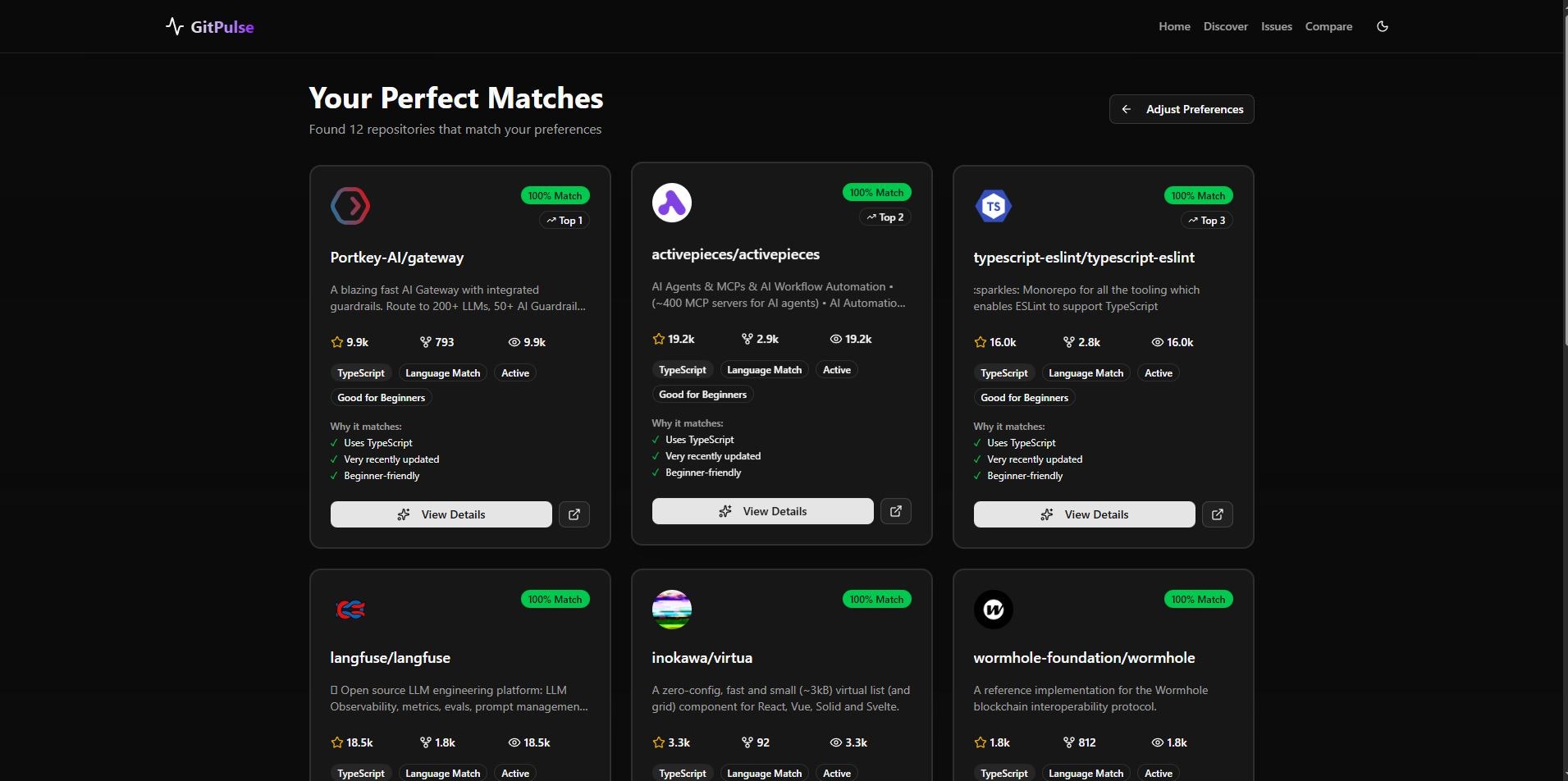 GitPulse screenshot 2