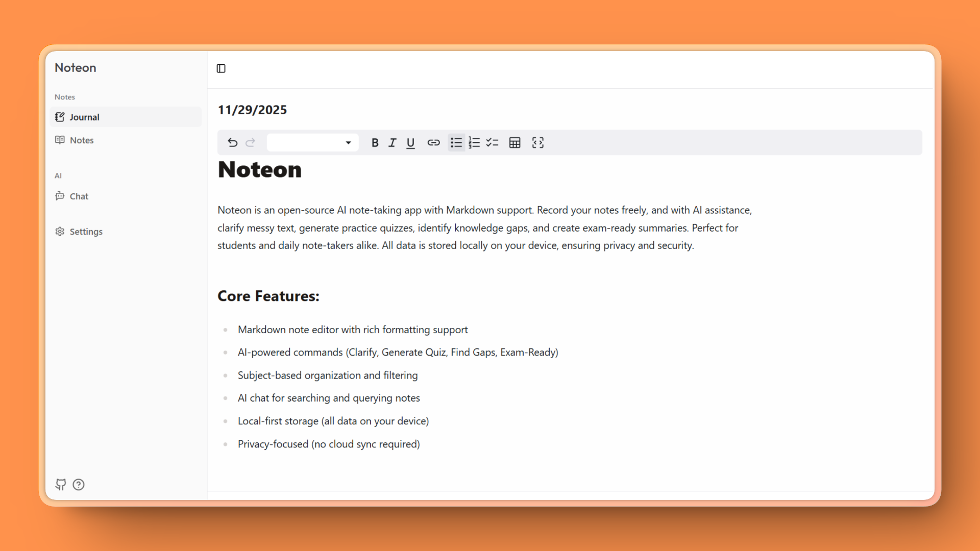 Noteon screenshot 1