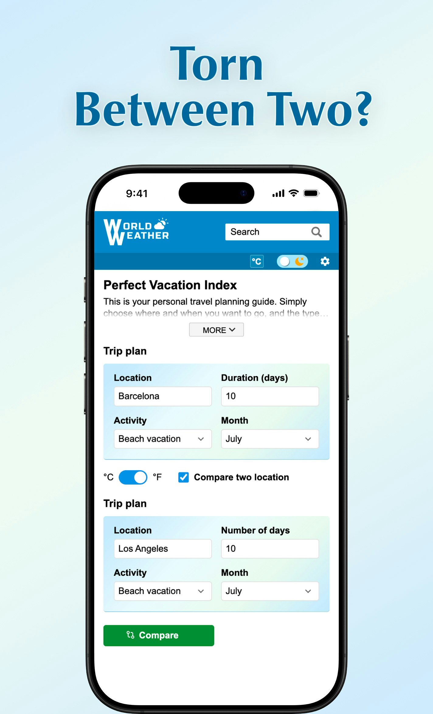 Vacation Index by World Weather screenshot 3