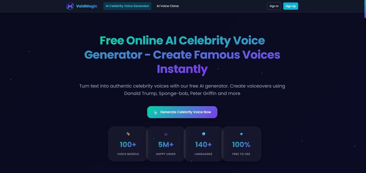 Free AI Celebrity Voice GeneratorOnline screenshot 3