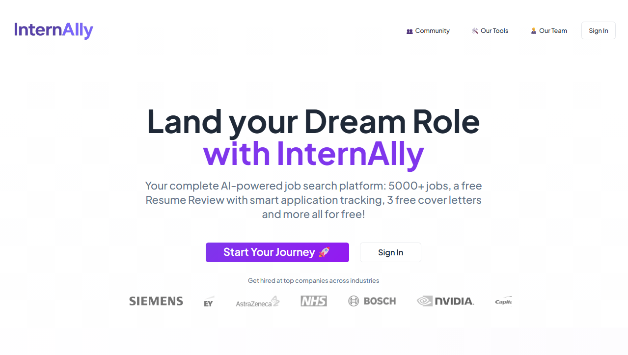 InternAlly screenshot 2