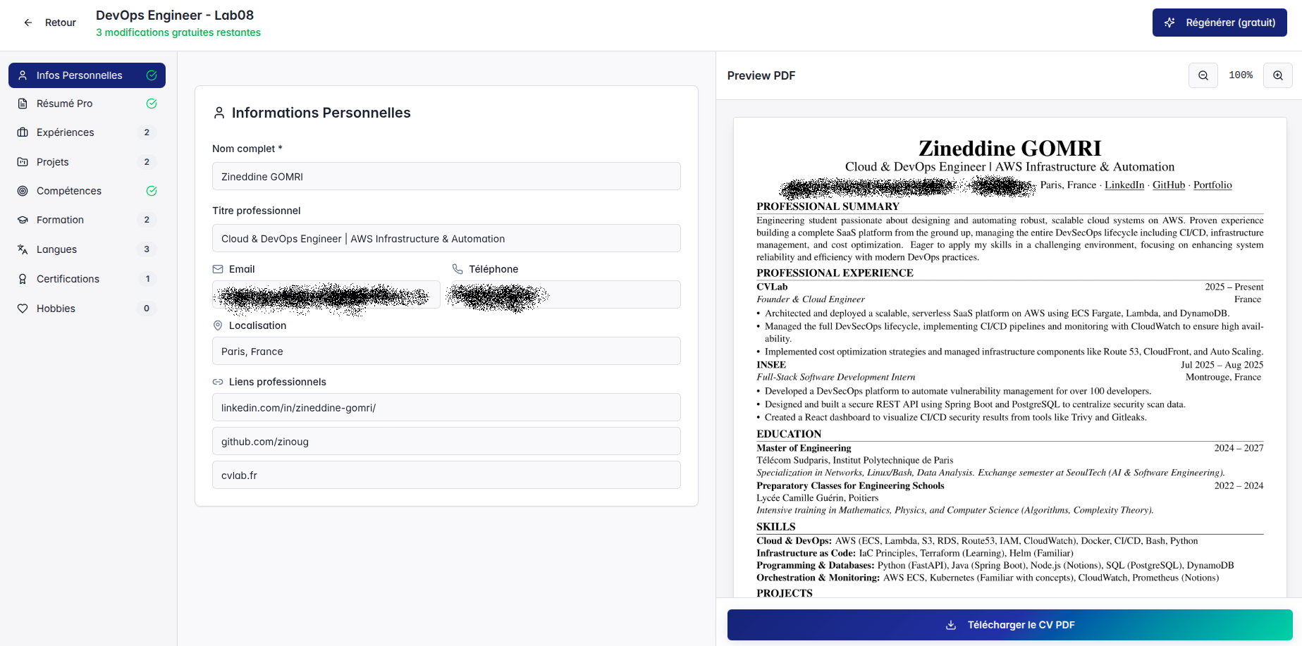 CVLab screenshot 5