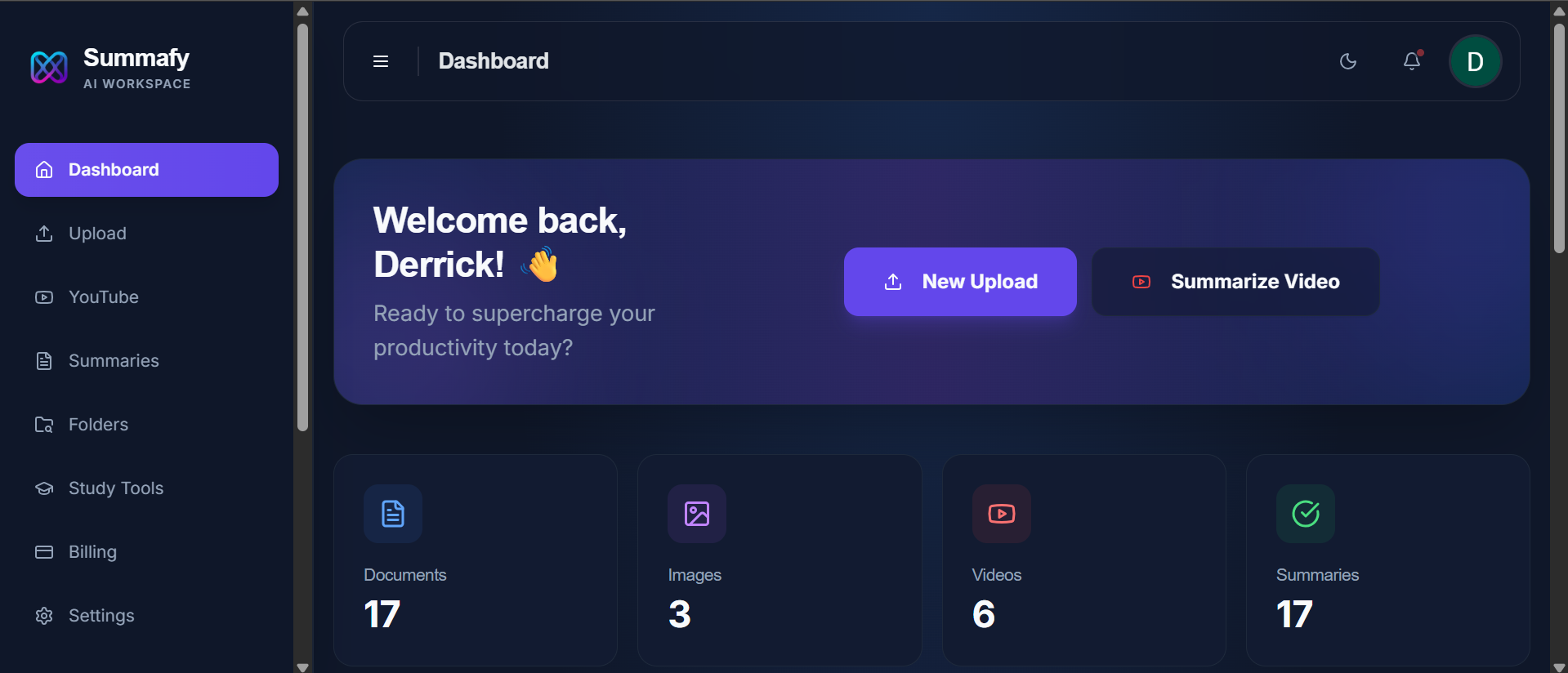 Summafy.io screenshot 1