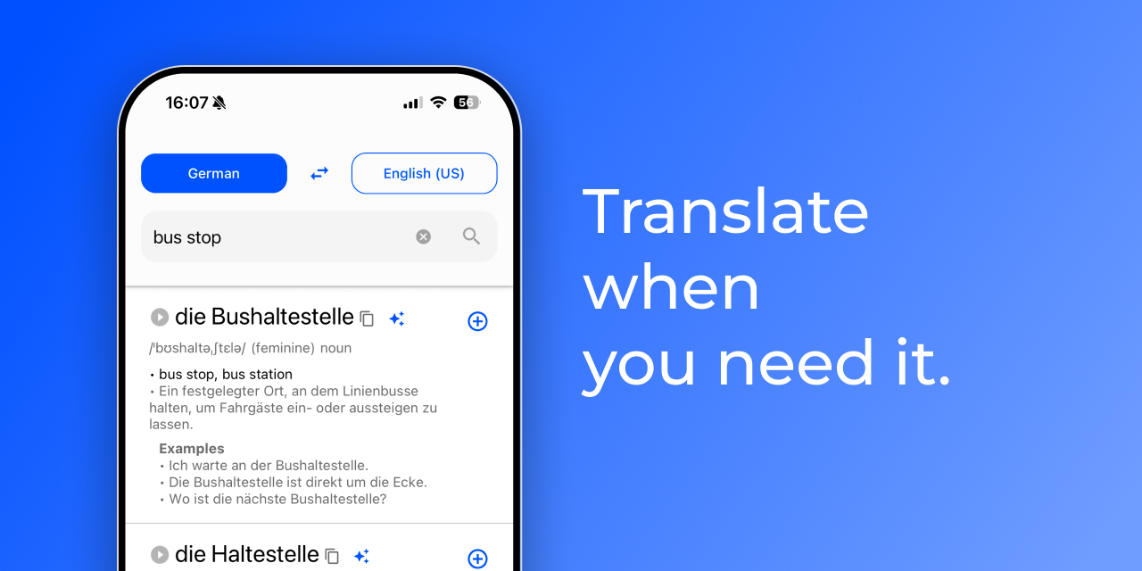 Vocably (a language-learning tool) screenshot 1