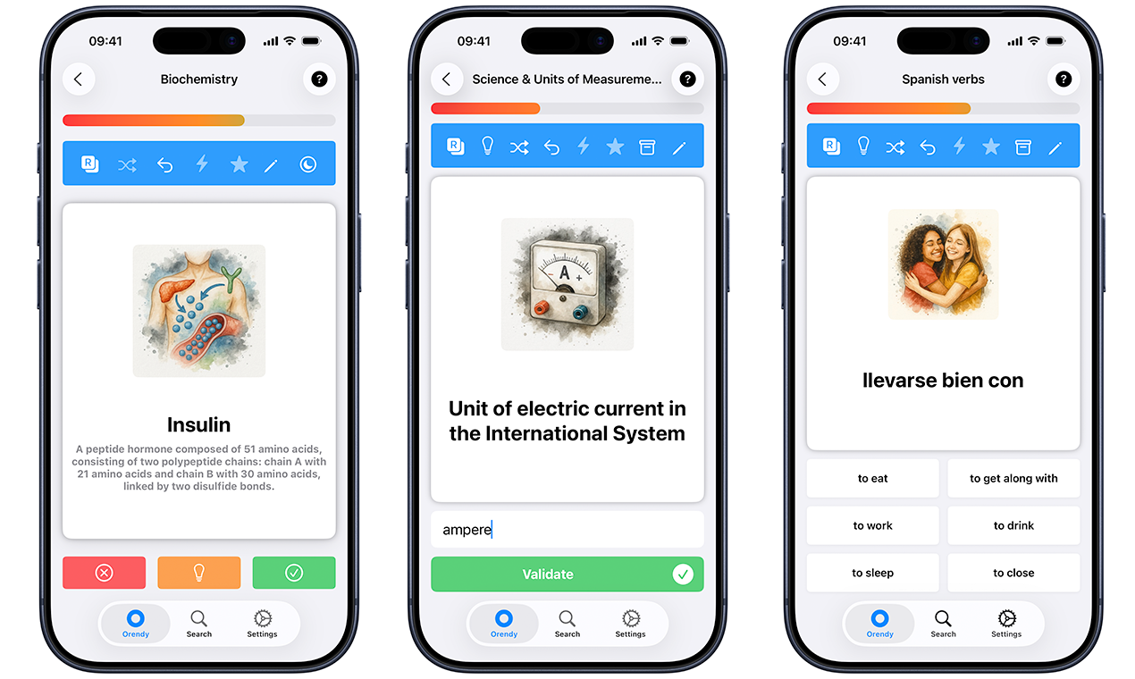 Orendy: Flashcards HQ screenshot 1
