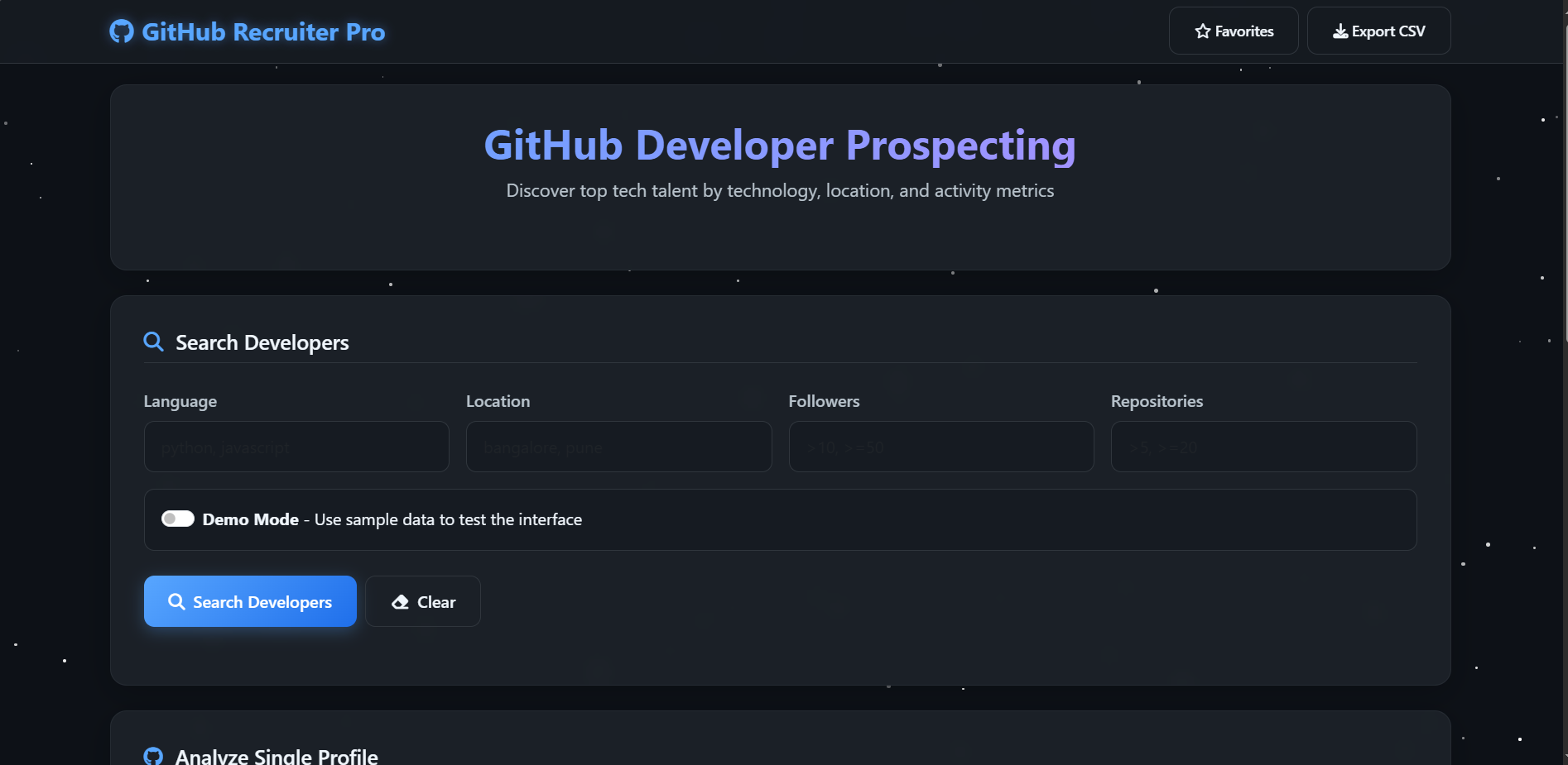 GitHub Recruiter Pro screenshot 2