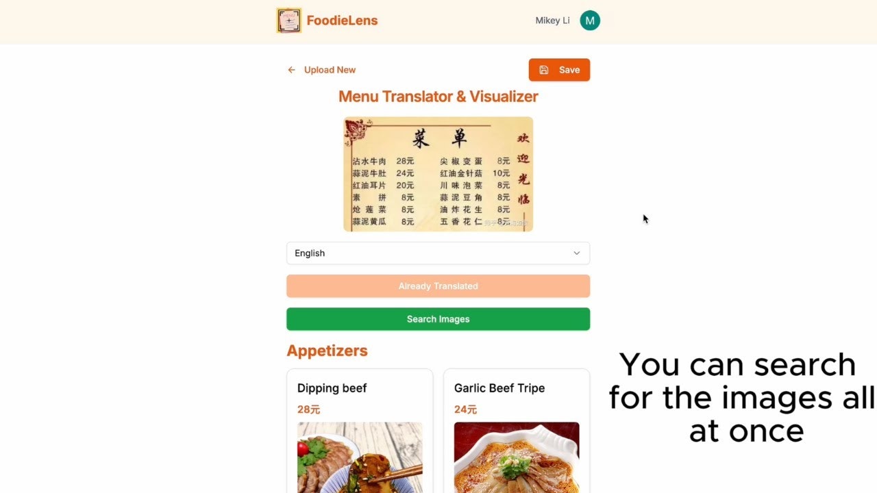 FoodieLens screenshot 1