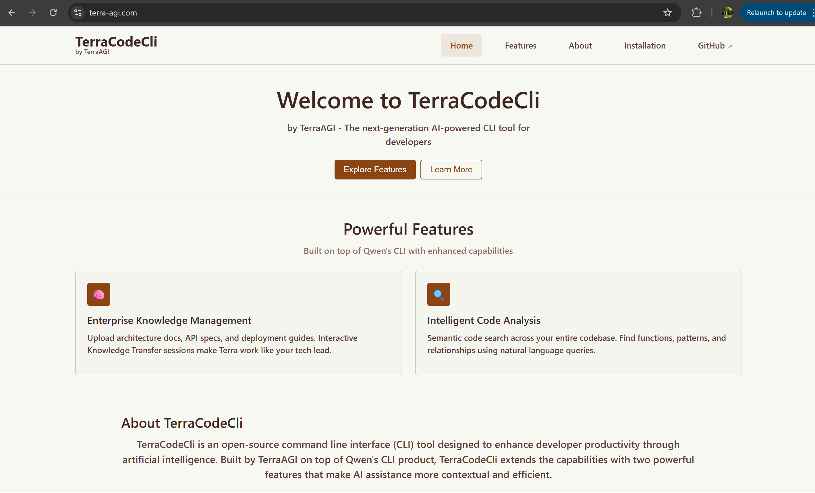 TerraCode CLI screenshot 1