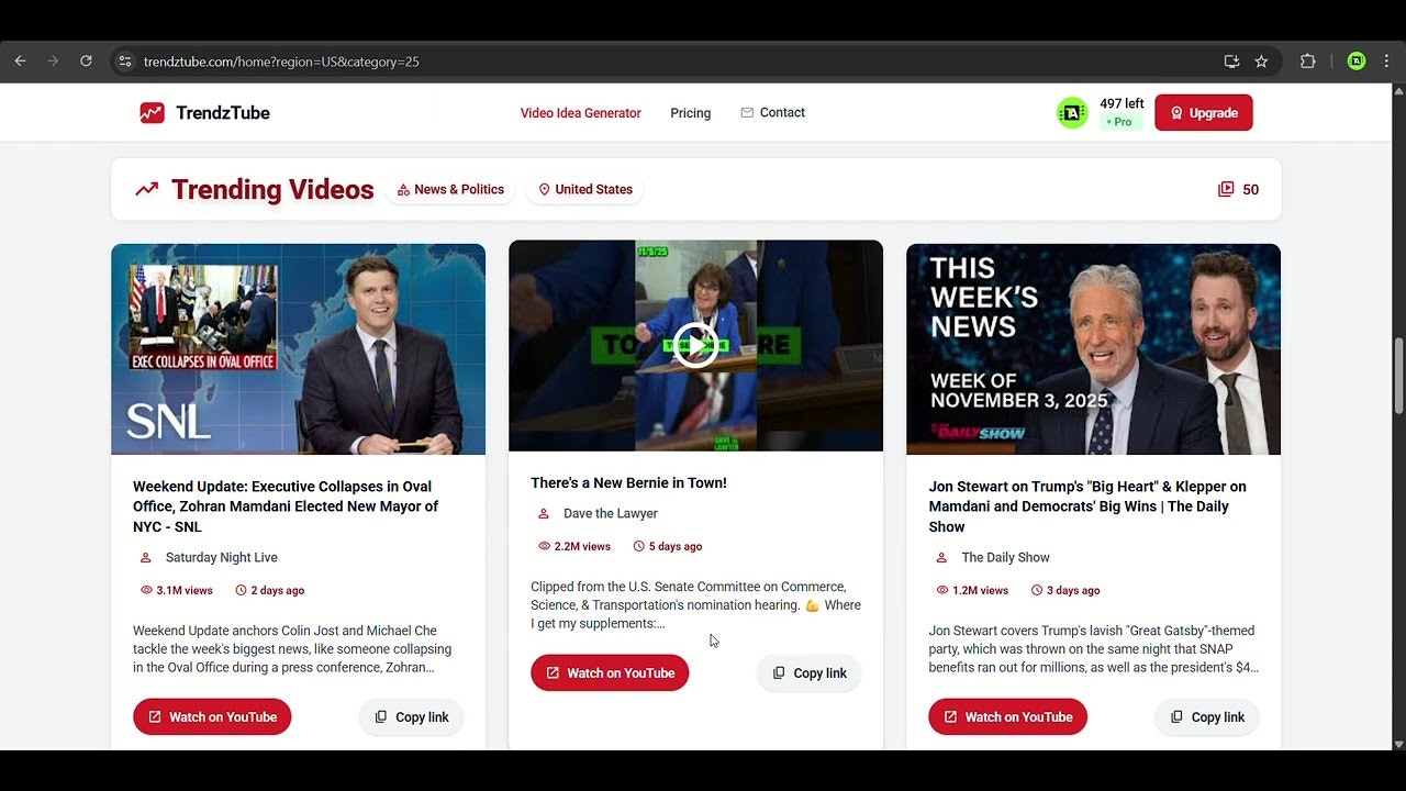 TrendzTube screenshot 1