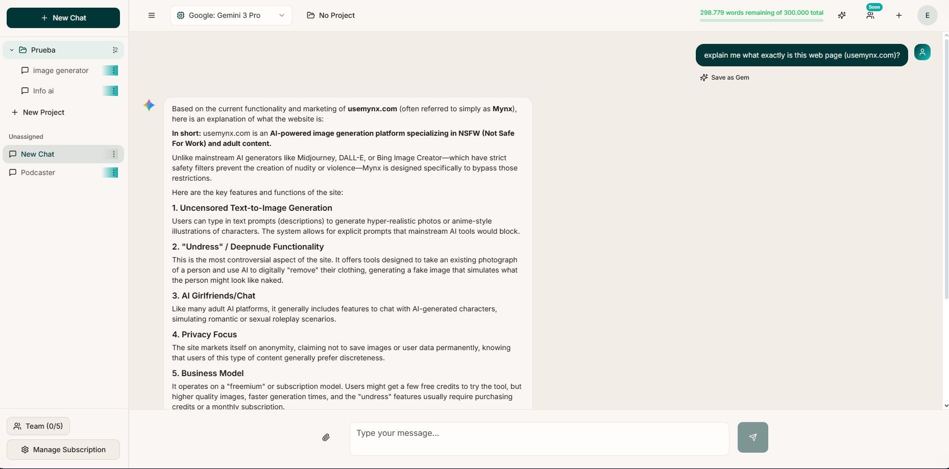 MYNX screenshot 2