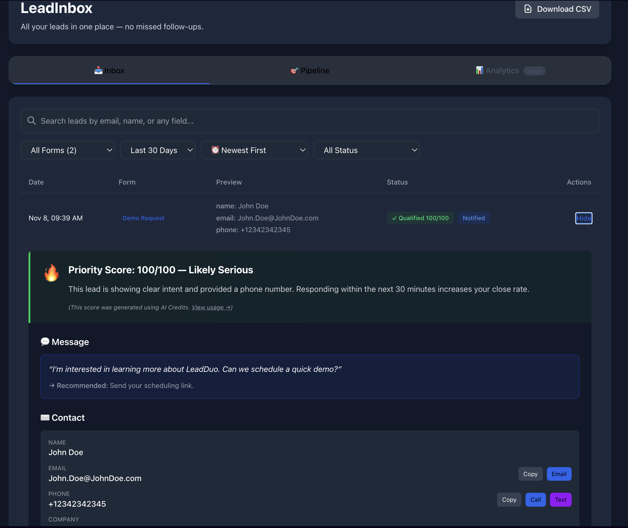 LeadDuo screenshot 2