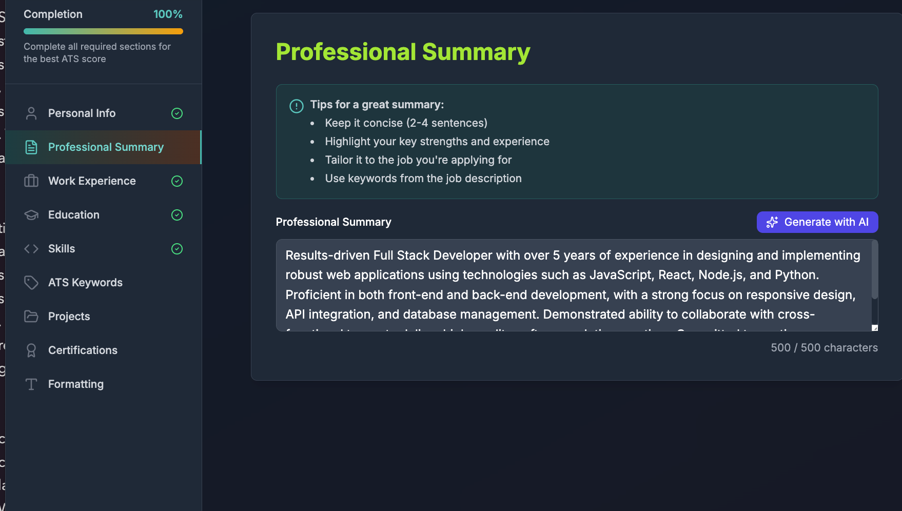 Smart ATS Resume screenshot 5