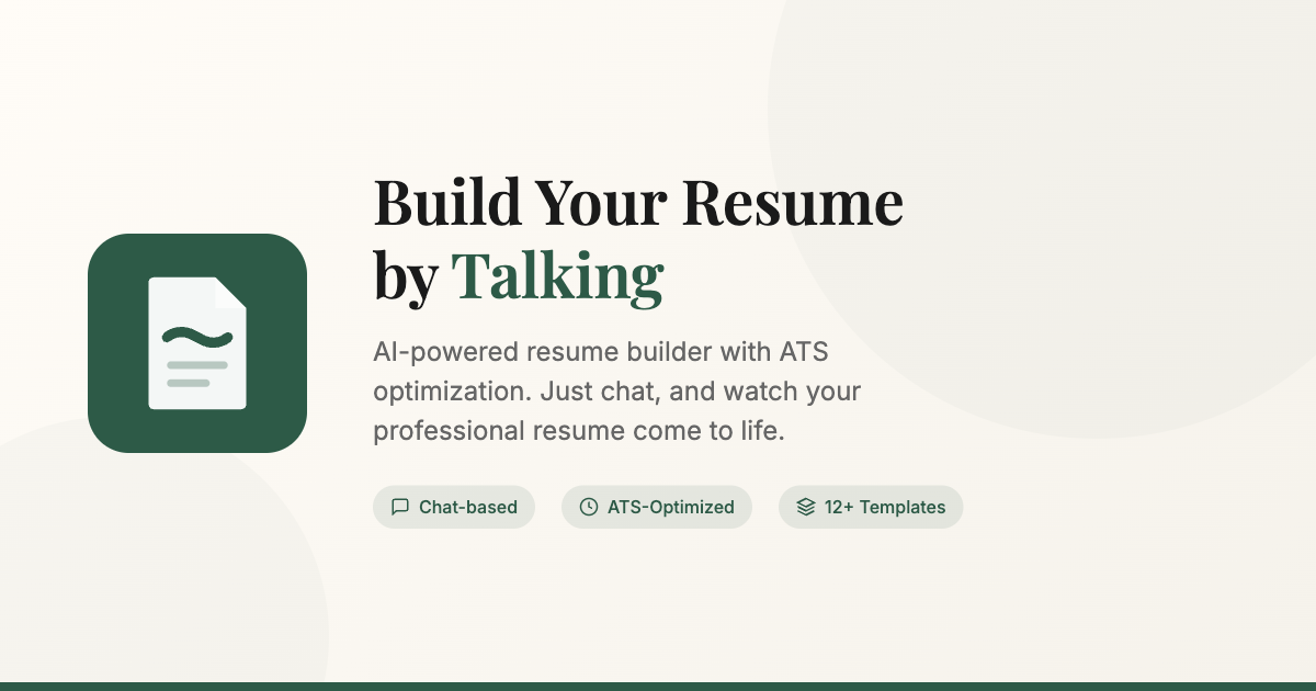 ResumeFlow – Talk, don't fill forms screenshot 1