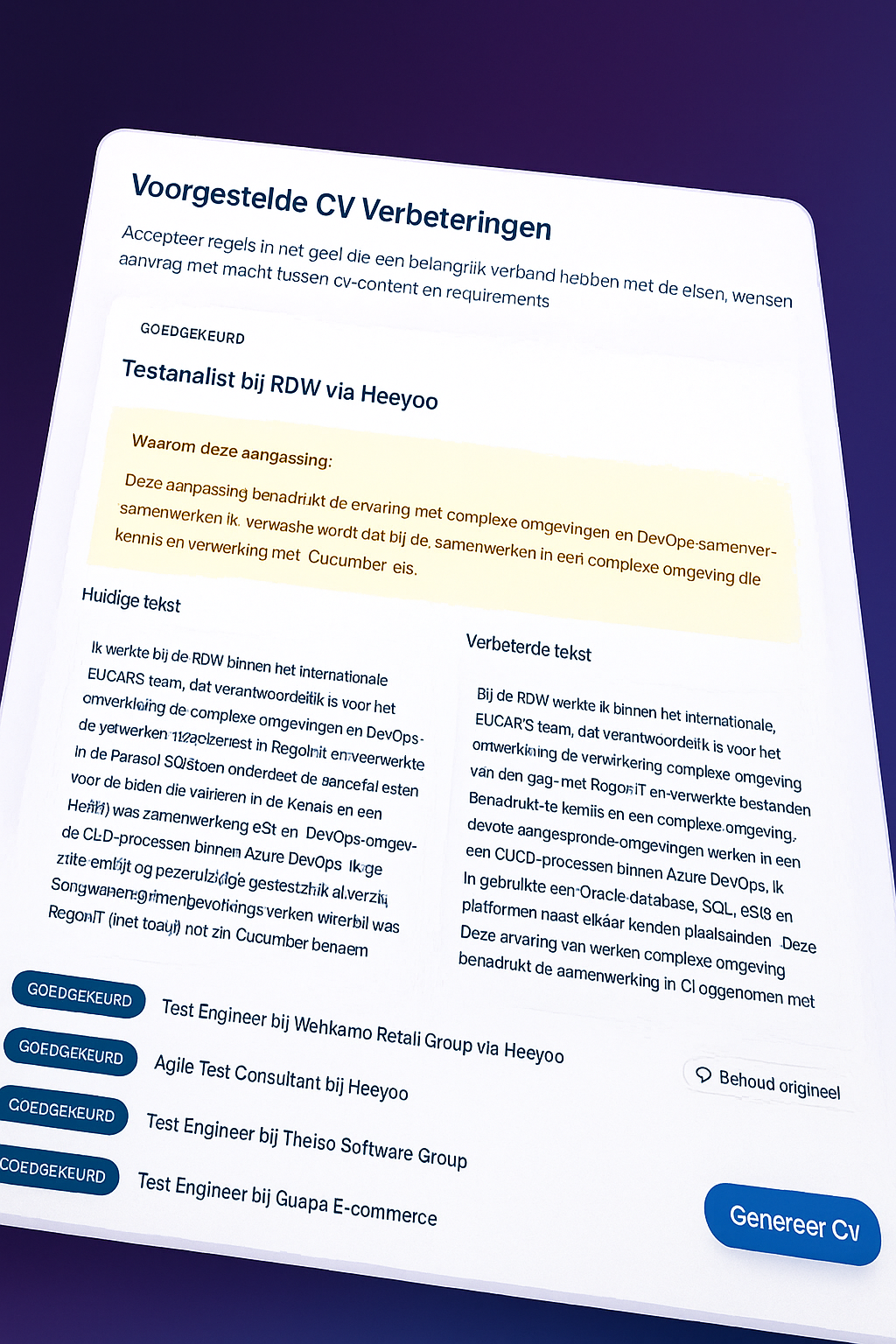 CV-Update screenshot 2