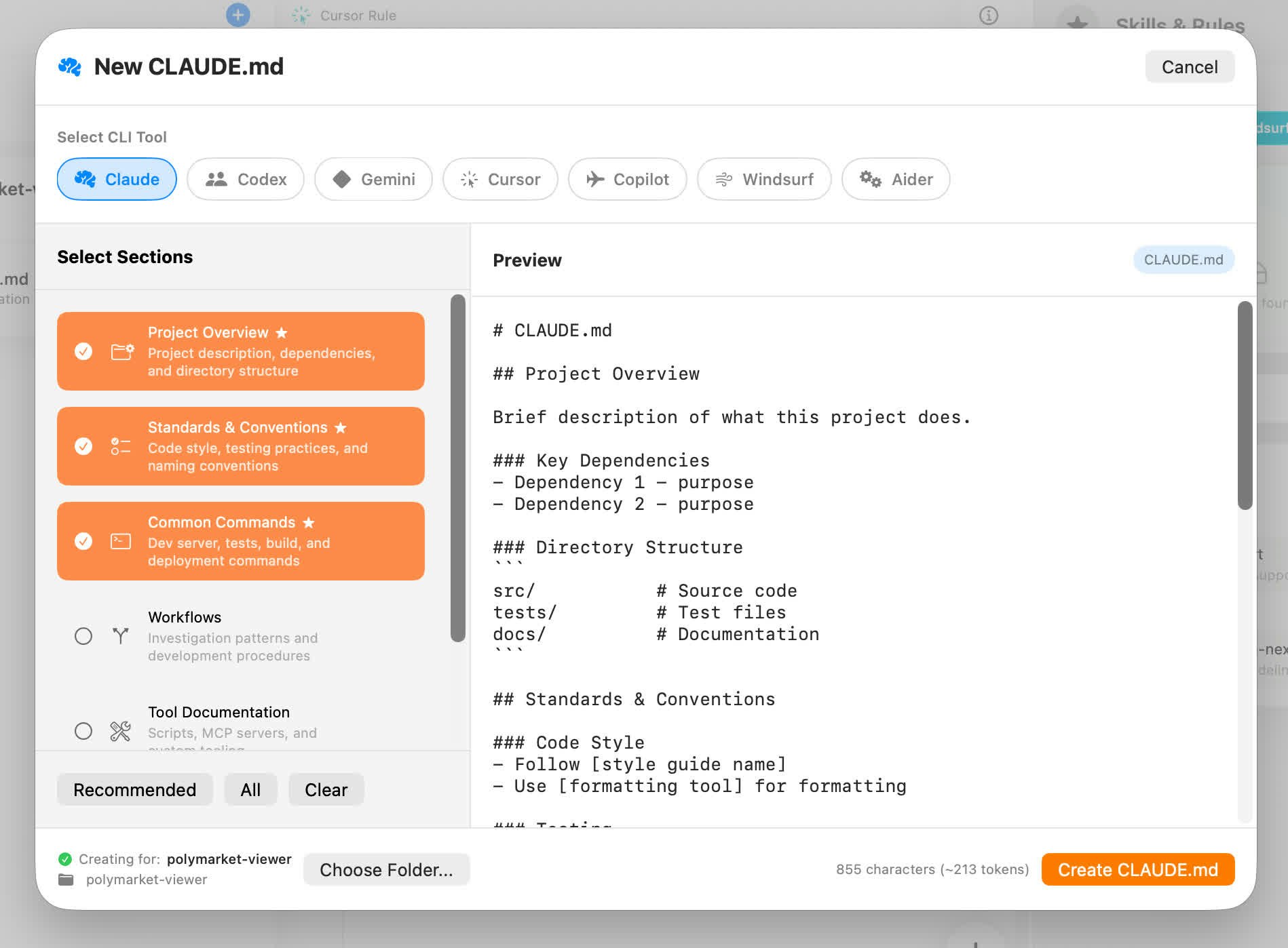 ClaudeMDEditor screenshot 2